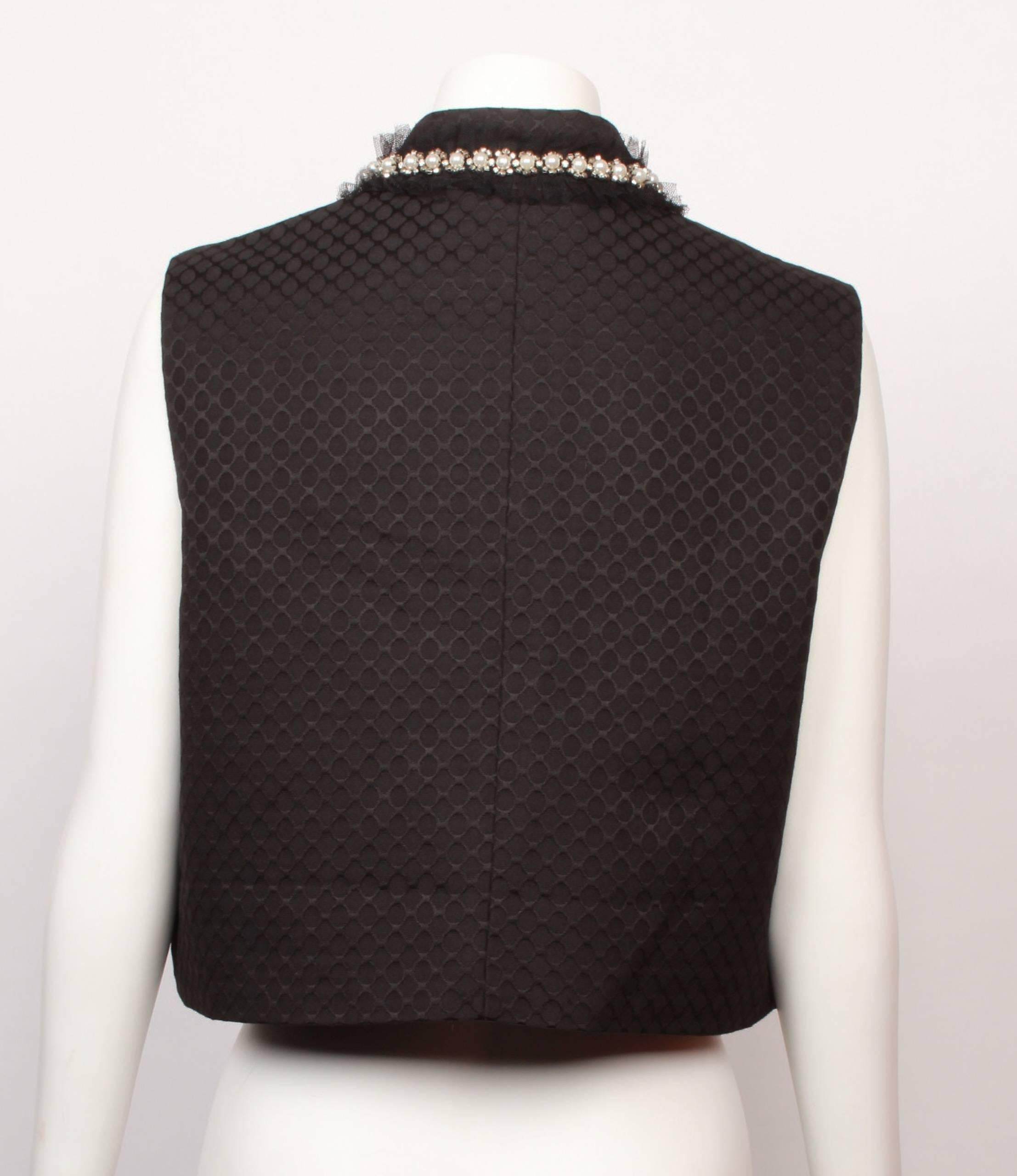 Givenchy Jewelled Black Vest In Good Condition In Melbourne, Victoria