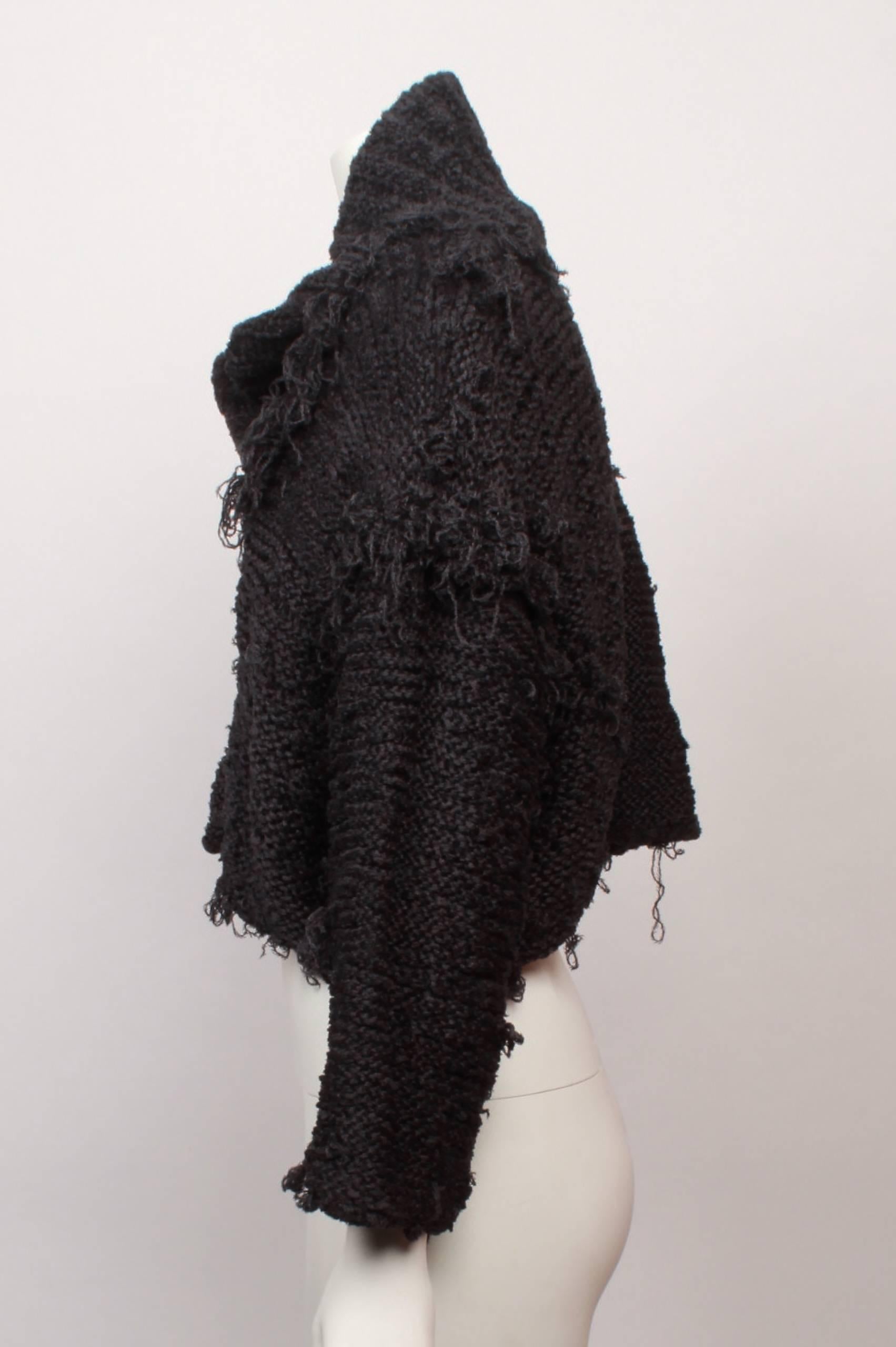 Black Dolce & Gabbana Cropped Textural Knit Top