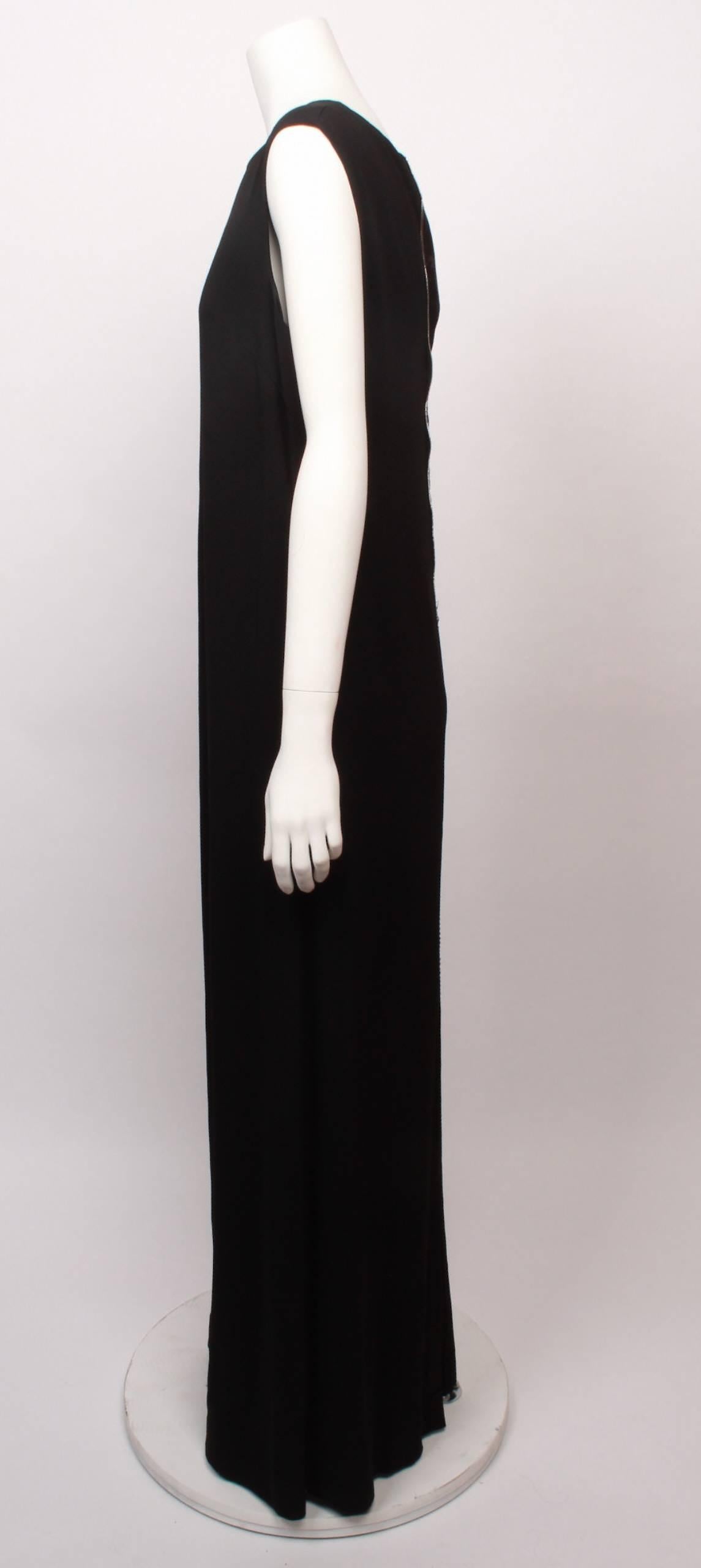 Women's Maison Martin Margiela Black Maxi Dress  46 For Sale