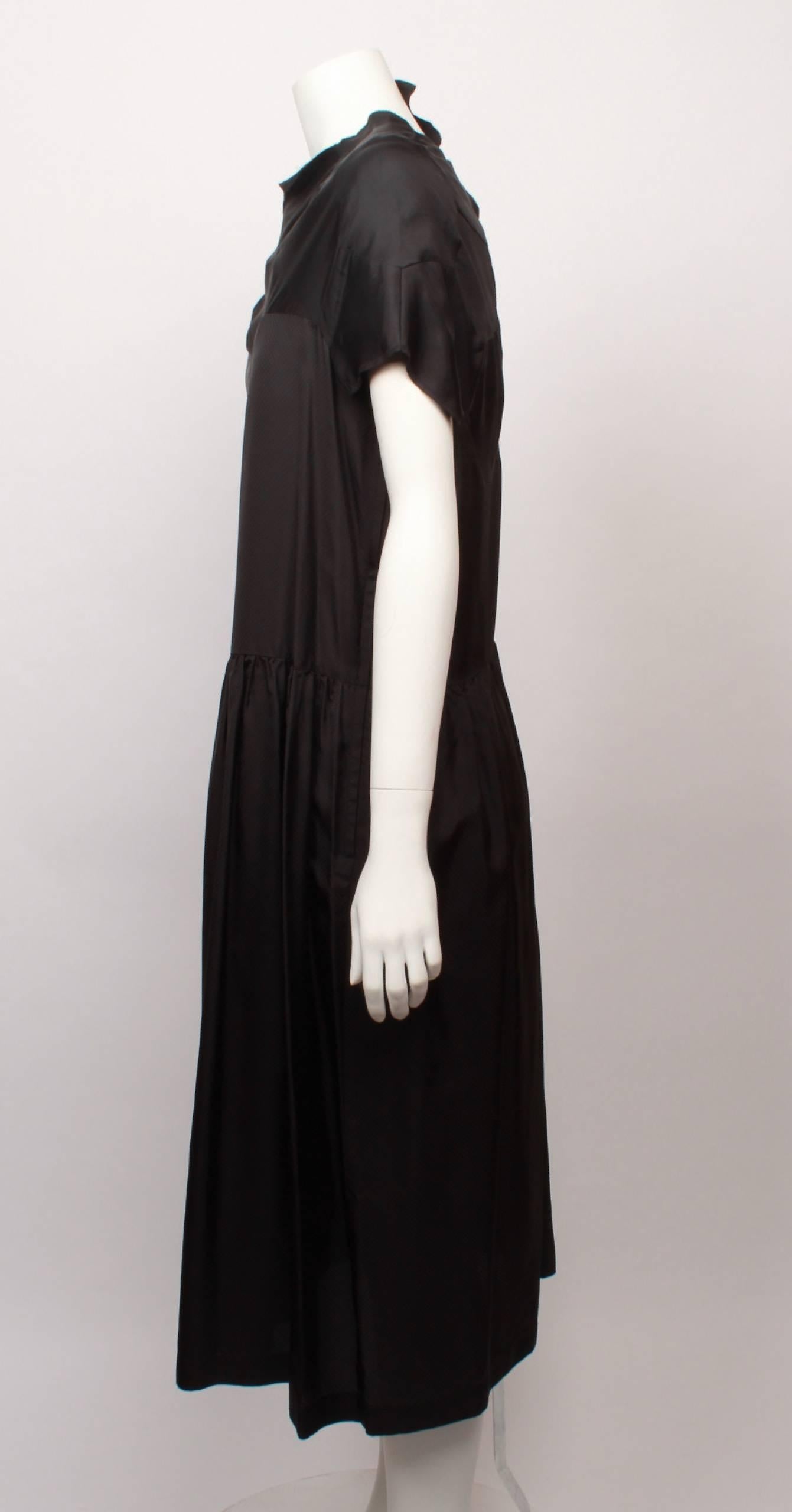 Comme des Garcons Geometric Panel Black Dress S In Good Condition For Sale In Melbourne, Victoria