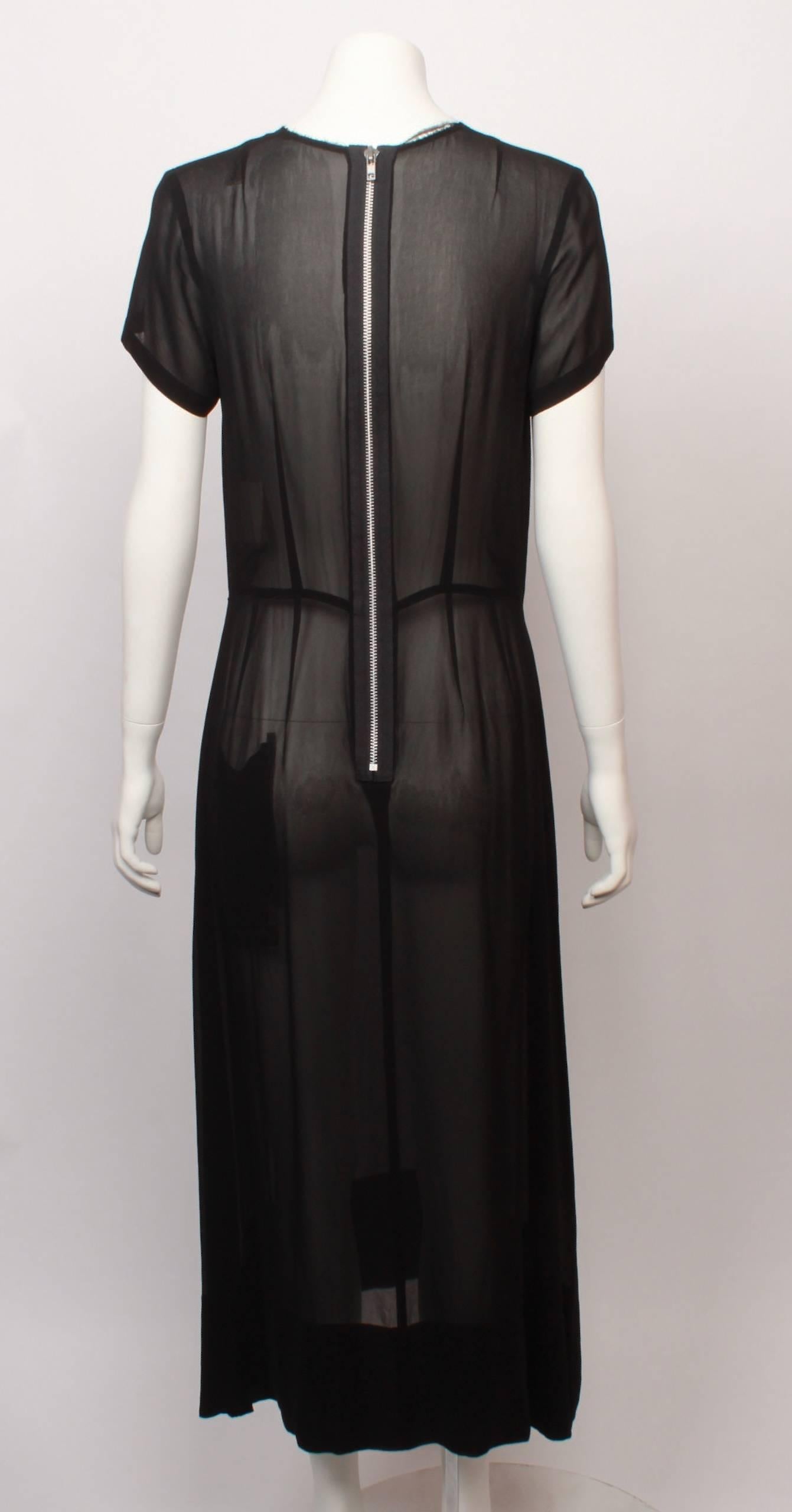 Black Comme Des Garcons Sheer Shell Dress