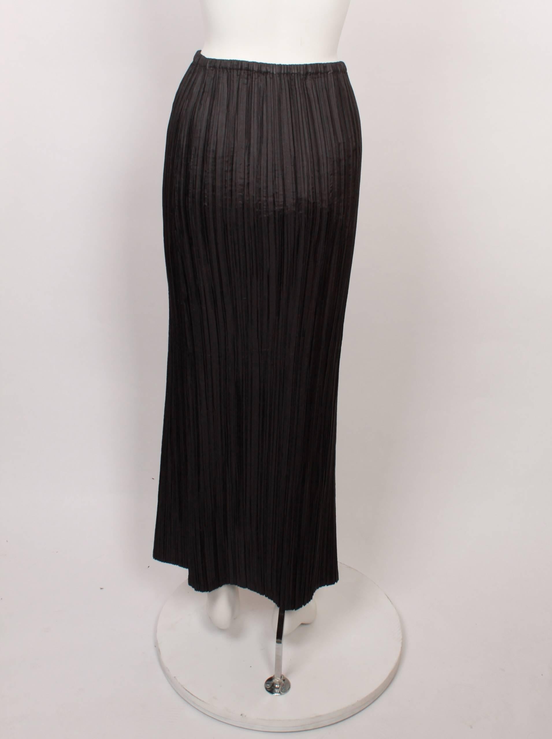 Women's Issey Miyake Long Black Pleated Skirt
