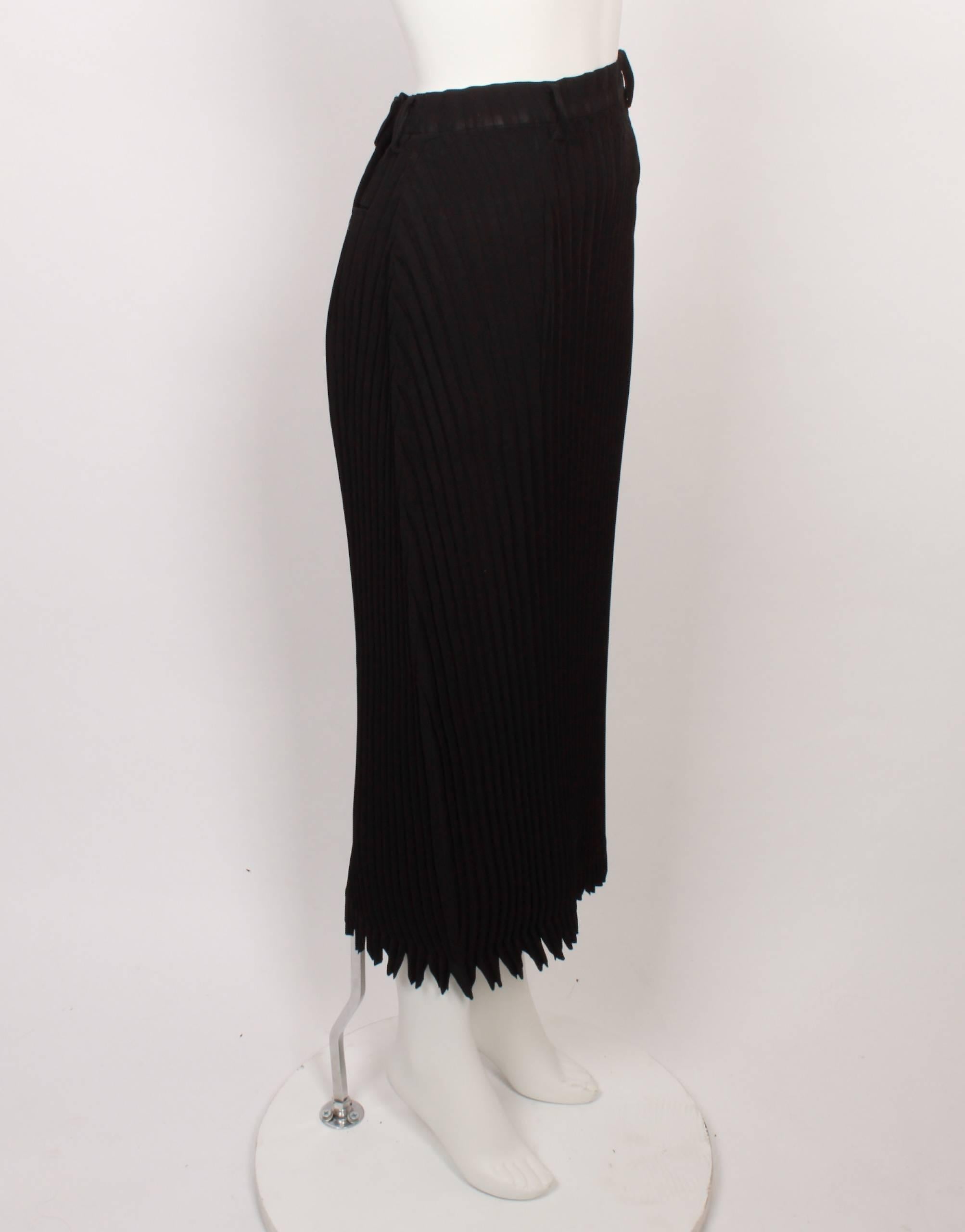 3/4 length black skirt