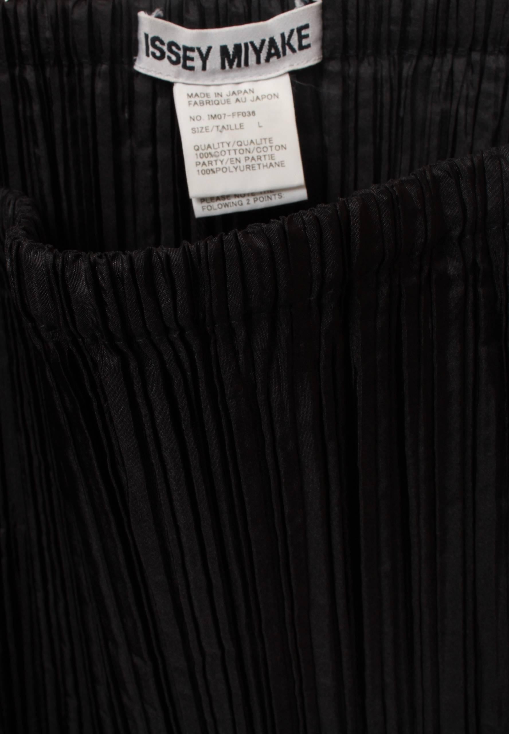 Issey Miyake Long Black Pleated Skirt 1
