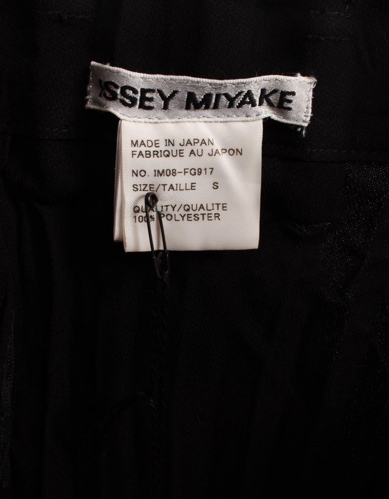 Issey Miyake 3/4 Length Black Pleated Skirt For Sale at 1stDibs