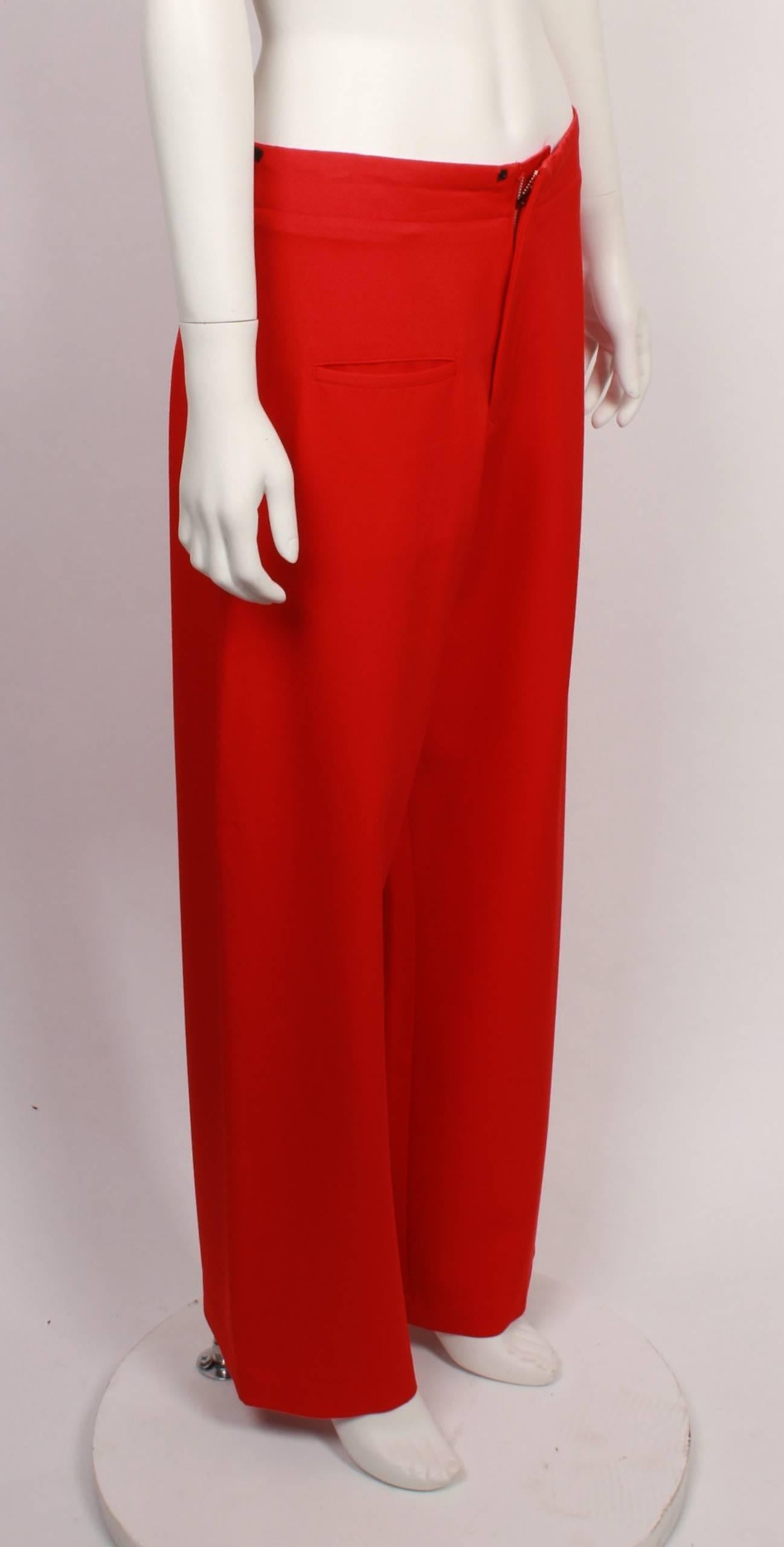 Women's Yohji Yamamoto Red Pants M