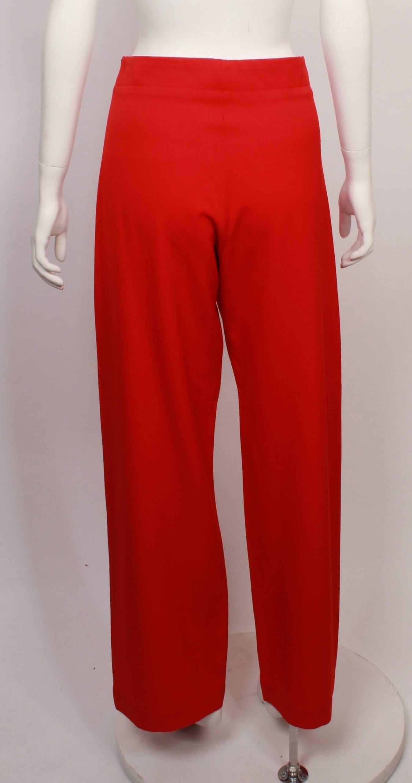 Yohji Yamamoto Red Pants M In Good Condition In Melbourne, Victoria