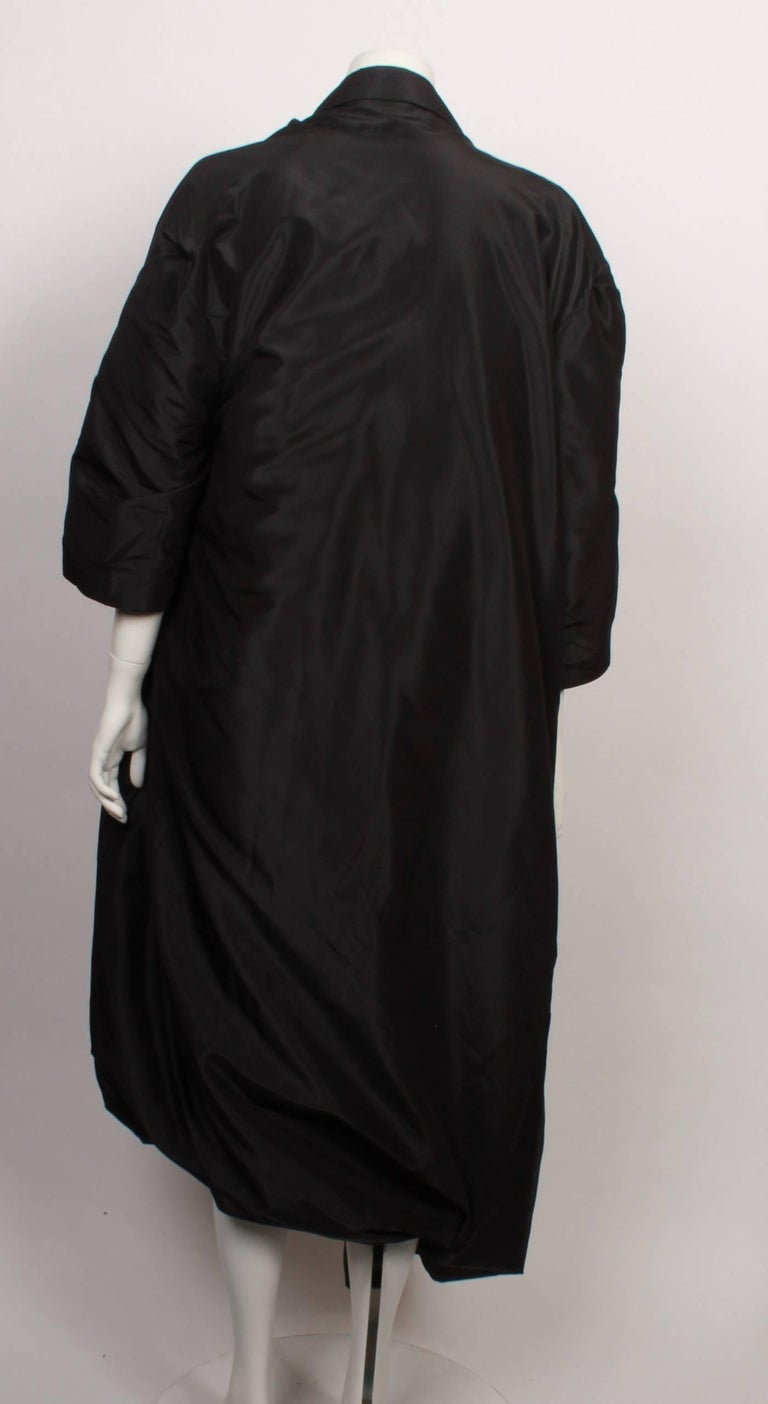Yohji Yamamoto Double Layered Asymmetrical Black Coat For Sale at 1stDibs