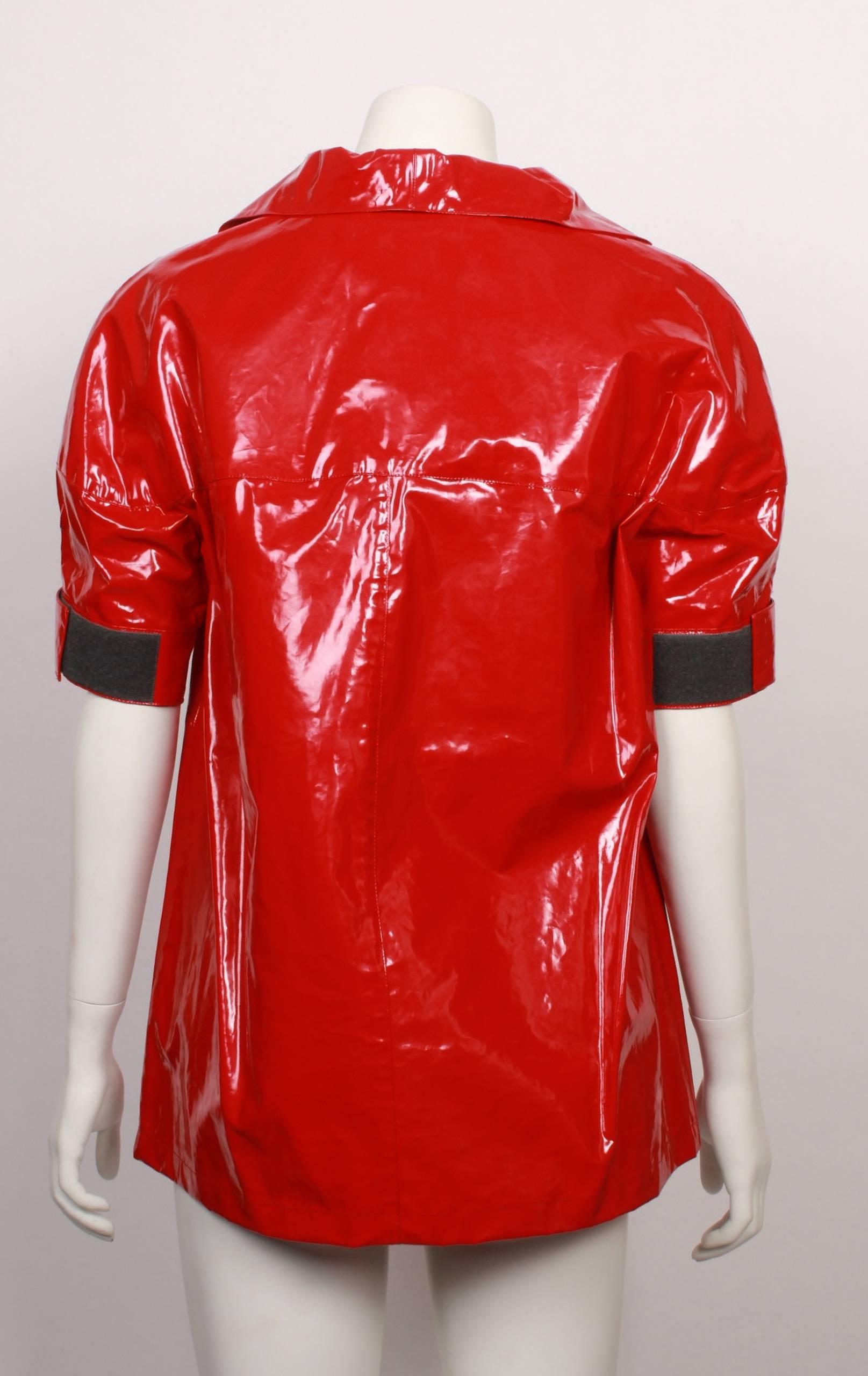 Prada Waterproof Red Top In Good Condition In Melbourne, Victoria