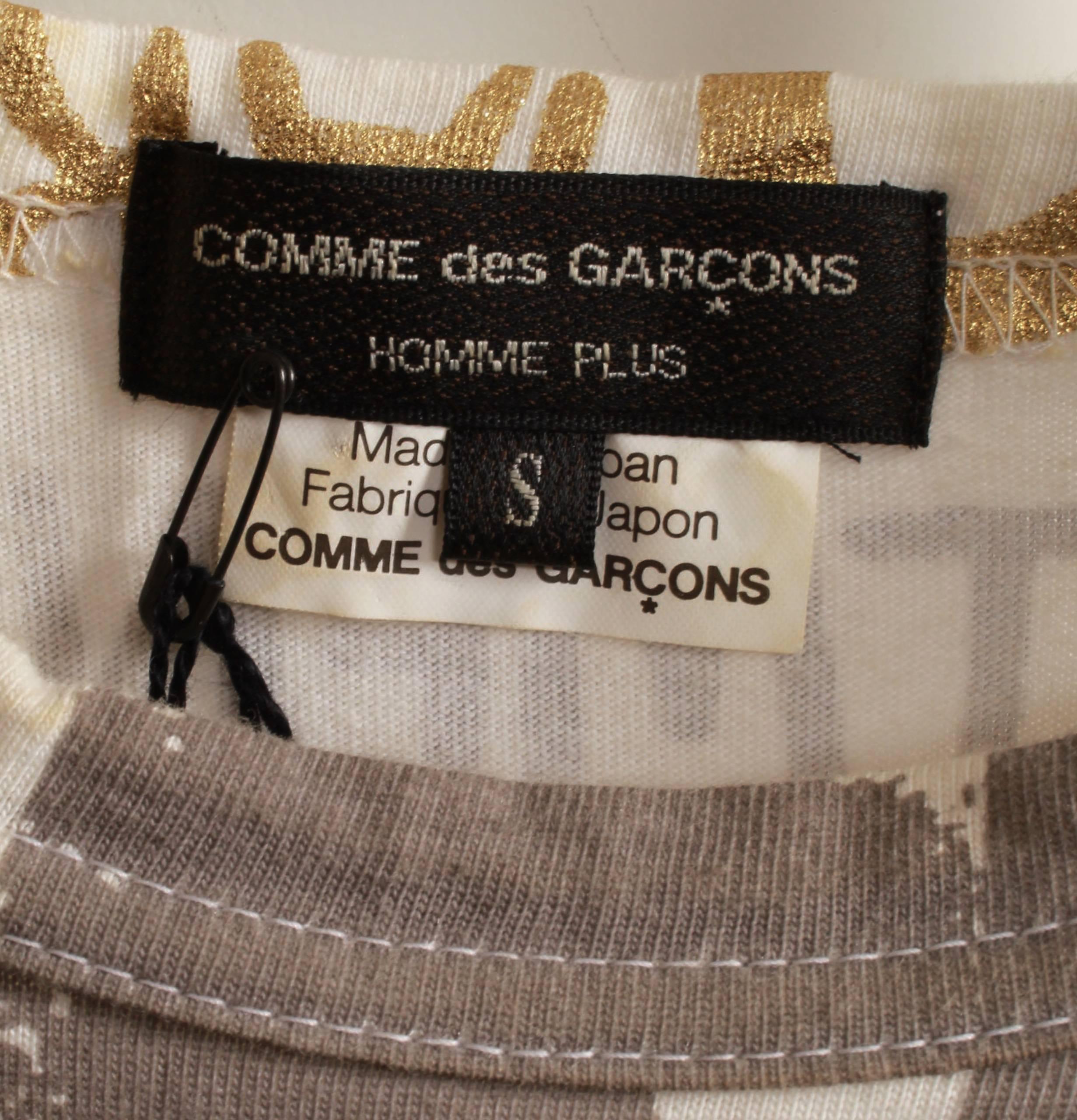 Women's or Men's Comme Des Garcons Foil Transfer Printed T-shirt