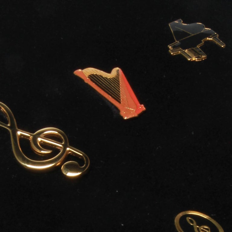 Dolce and Gabbana musical instrument pin/brooch set at 1stDibs