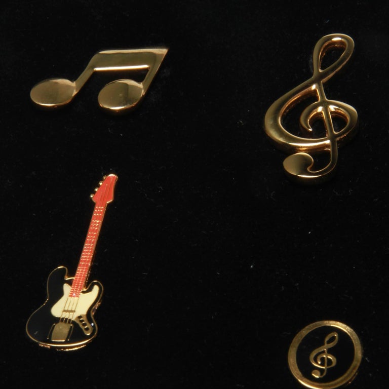Dolce and Gabbana musical instrument pin/brooch set at 1stDibs