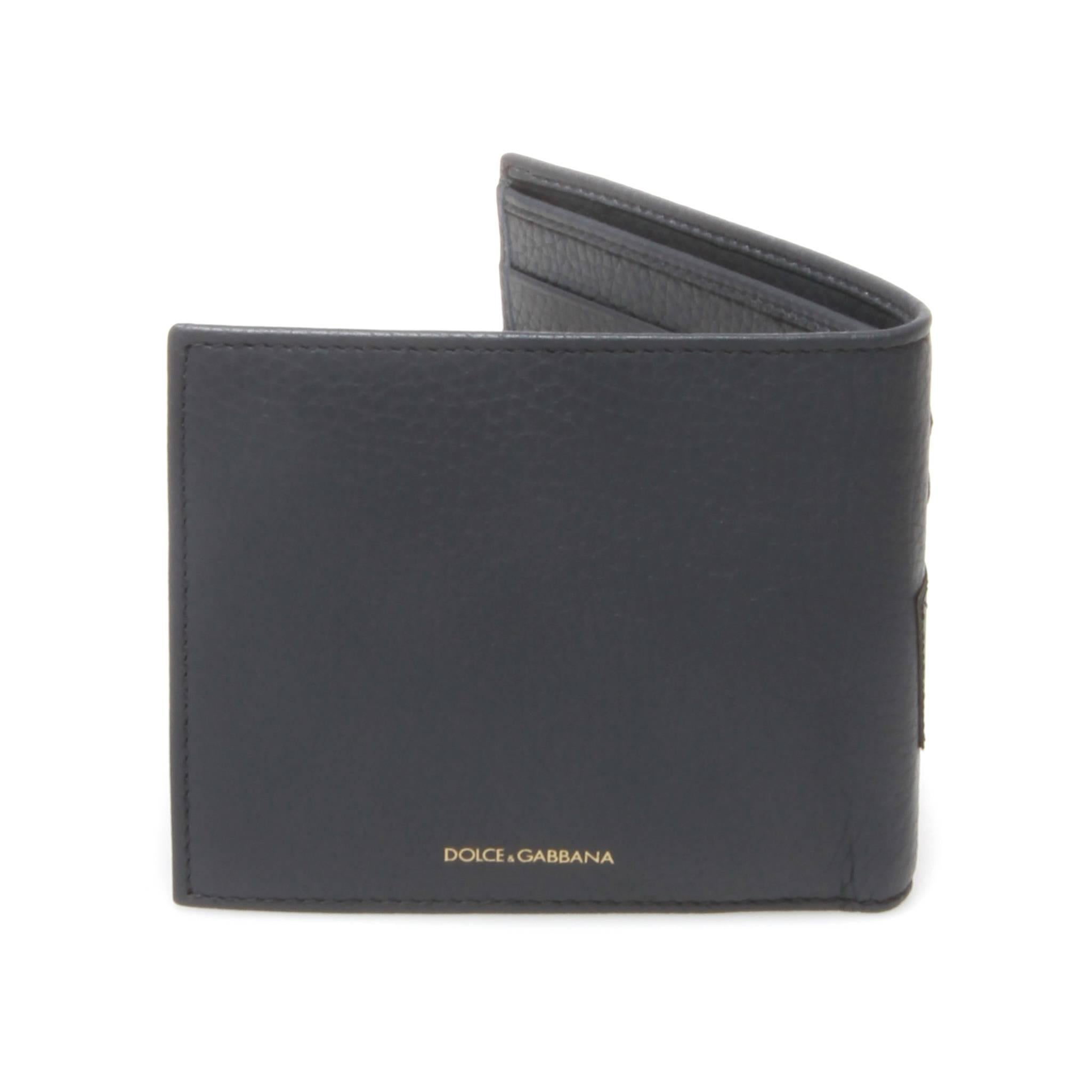 Black Dolce and Gabbana Boom Box Bi-Fold Wallet For Sale