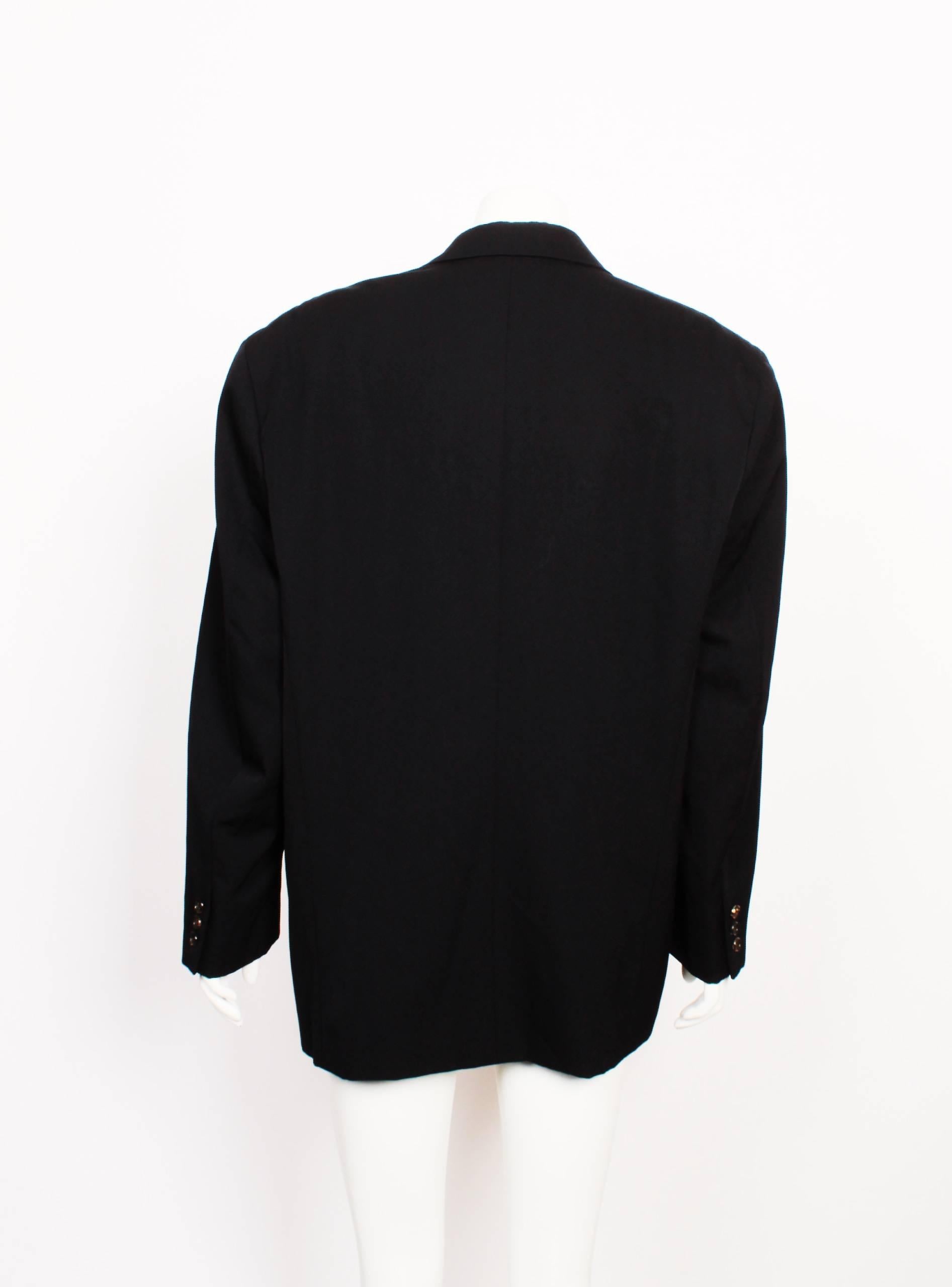 Comme des Garcons Homme Plus Dark Navy Screen-Printed Jacket  S In Good Condition In Melbourne, Victoria
