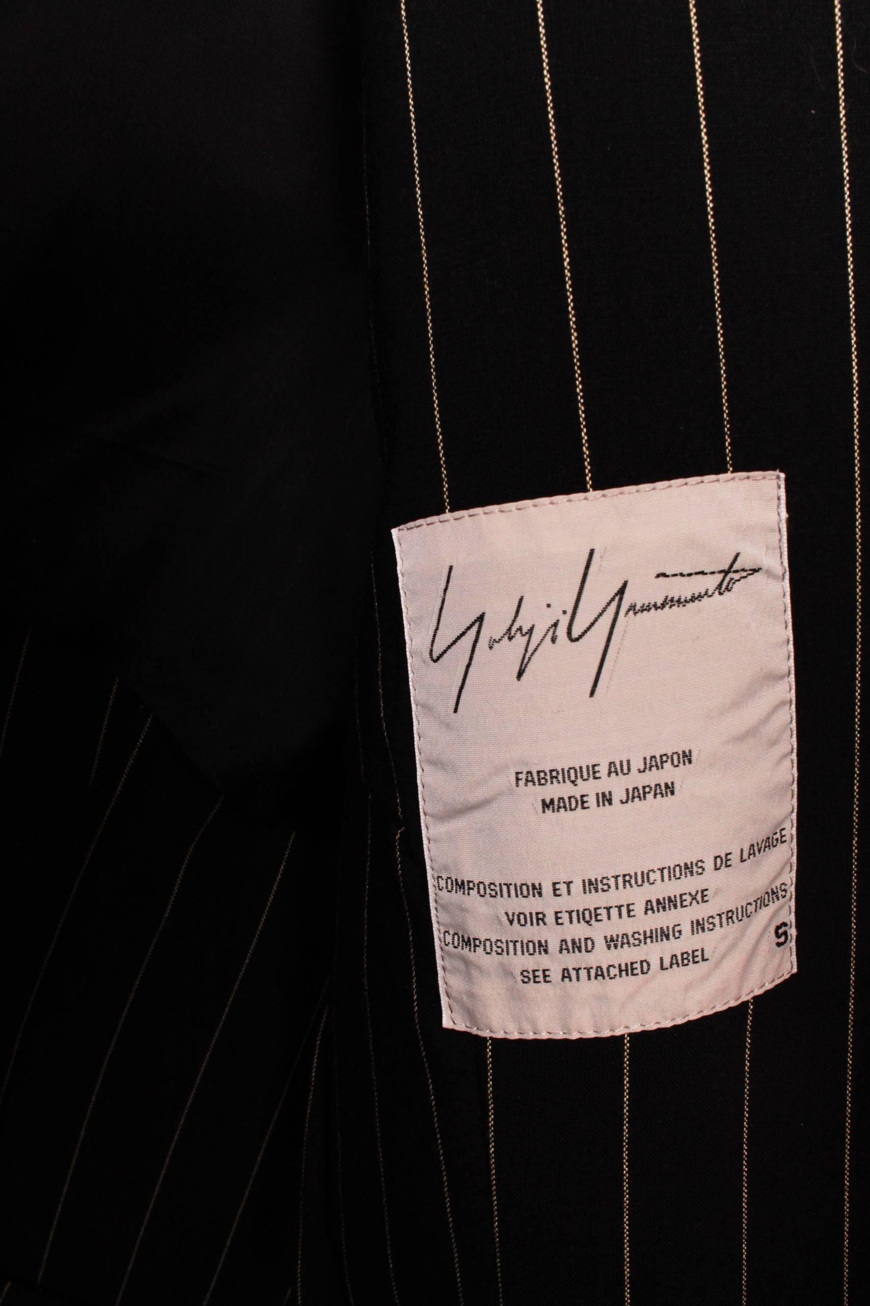 Yohji Yamamoto Pinstripe Jacket In Good Condition For Sale In Melbourne, Victoria