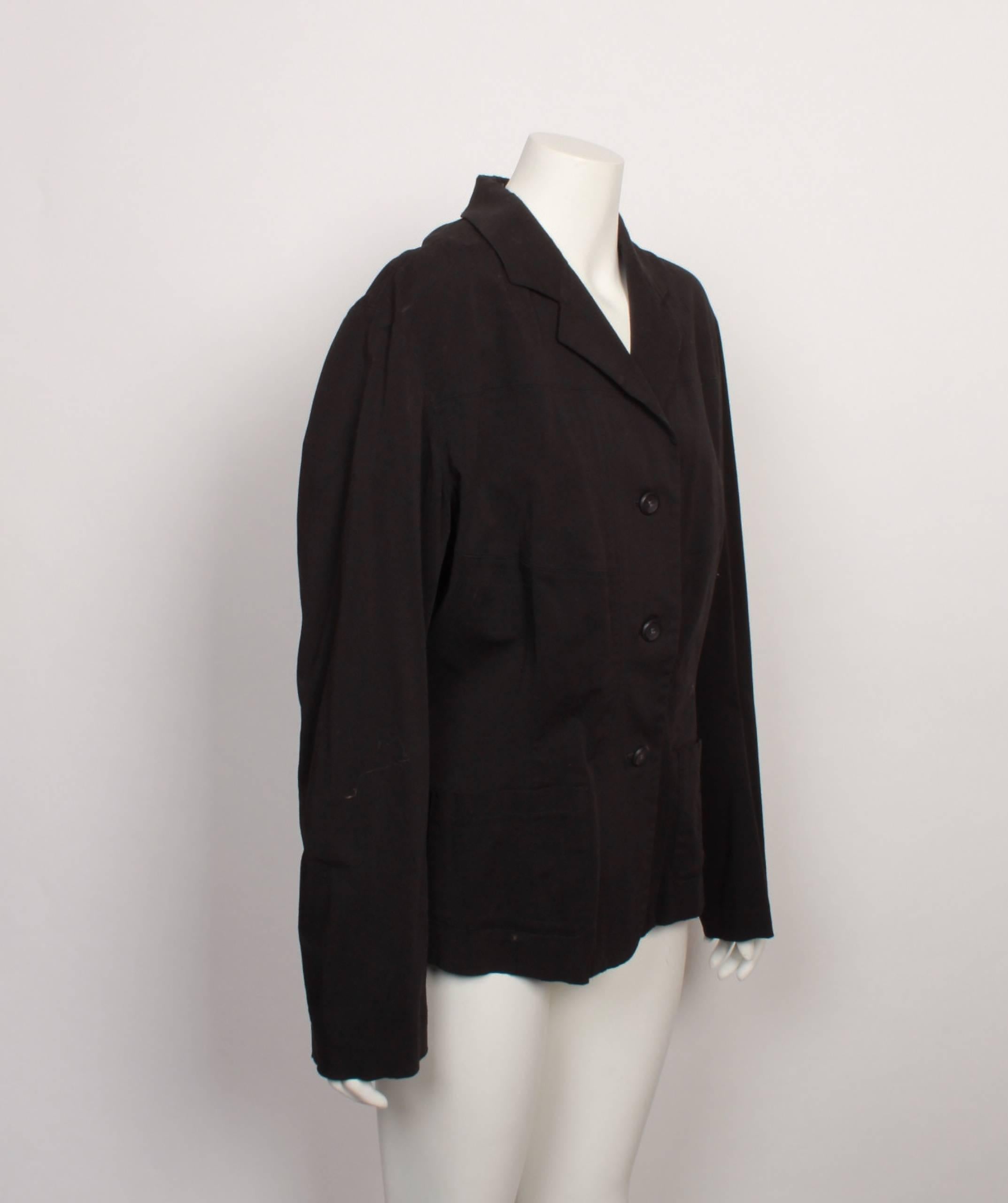 Issey Miyake Black Jacket In Good Condition In Melbourne, Victoria