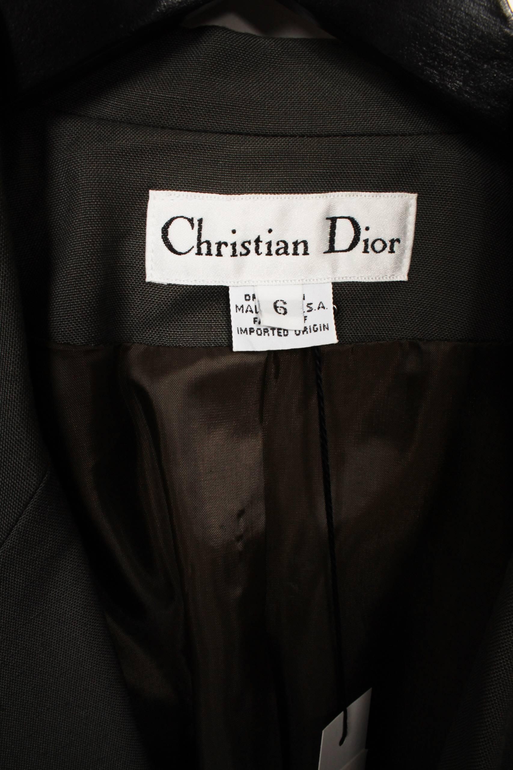 Women's or Men's Christian Dior Double Breasted Charcoal Grey Blazer  6