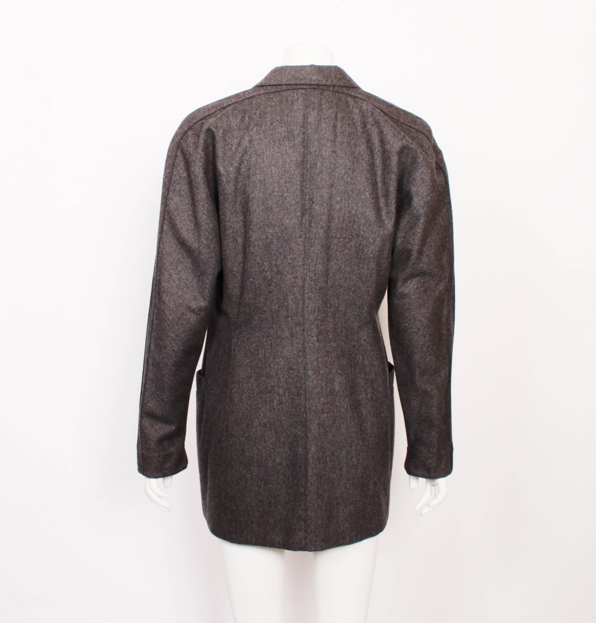 Black Escada  Grey Wool & Cashmere Blazer  38