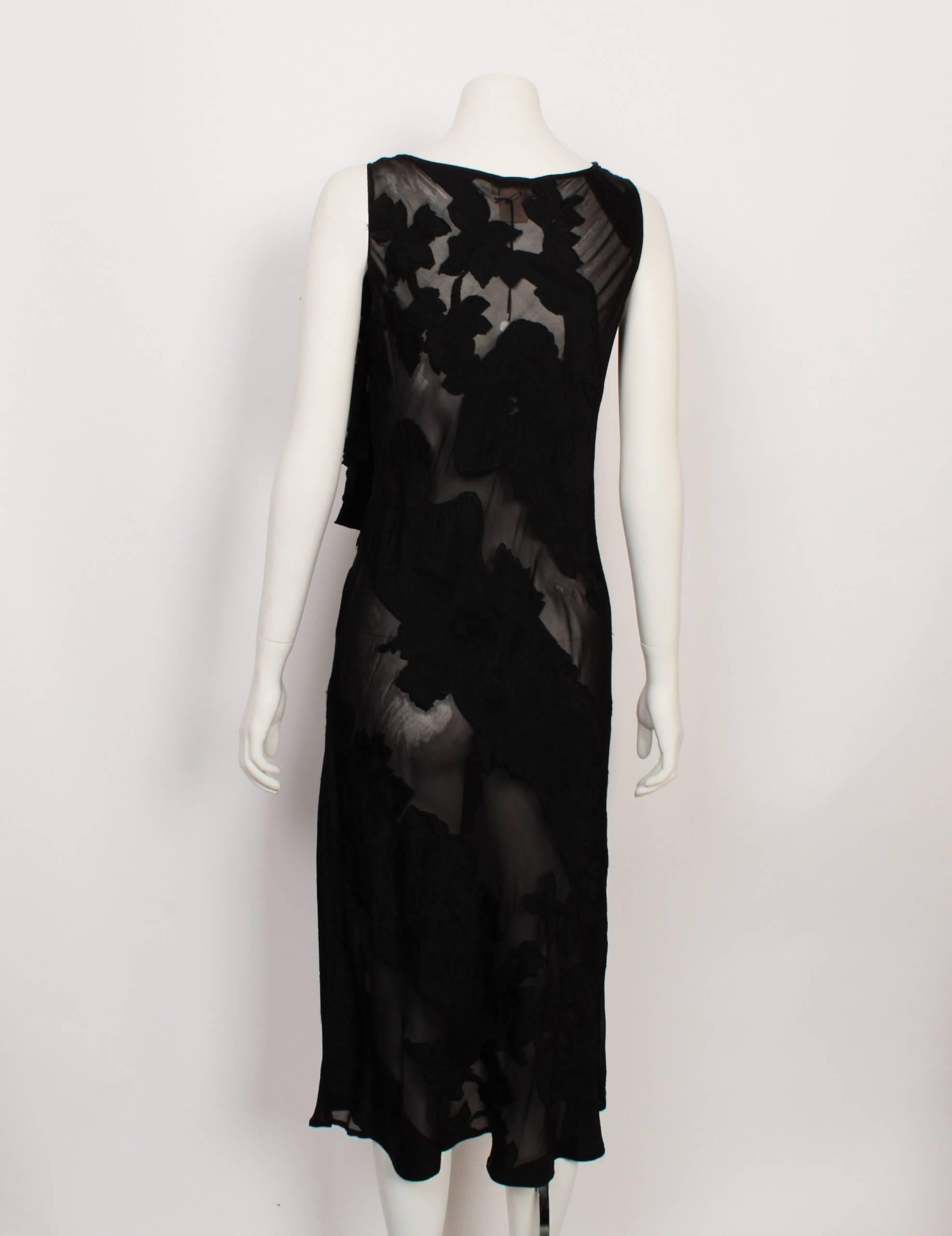 dries van noten black dress