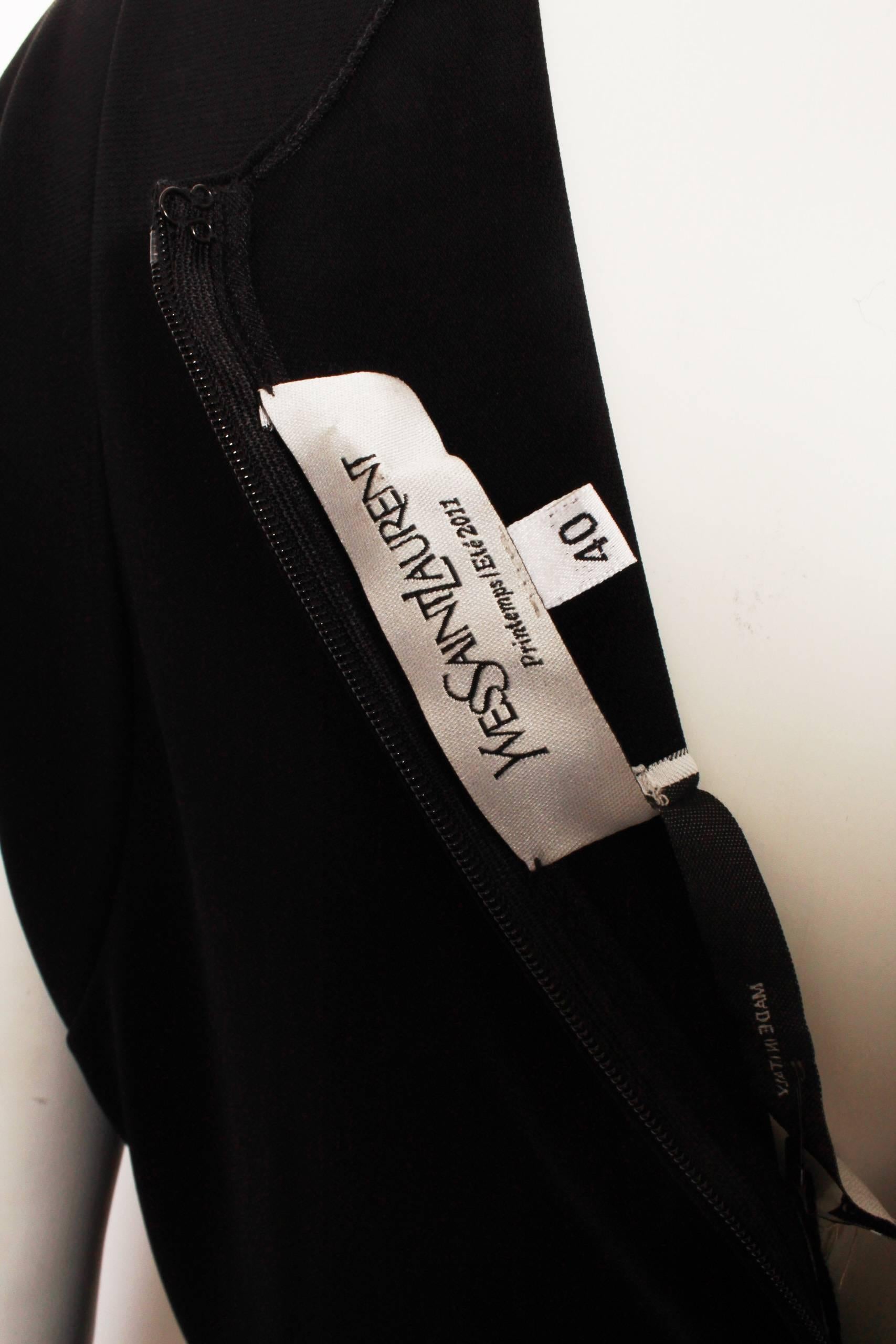 Yves Saint Laurent Black Knit Dress With Golden Trim - Spring/Summer 2011 1