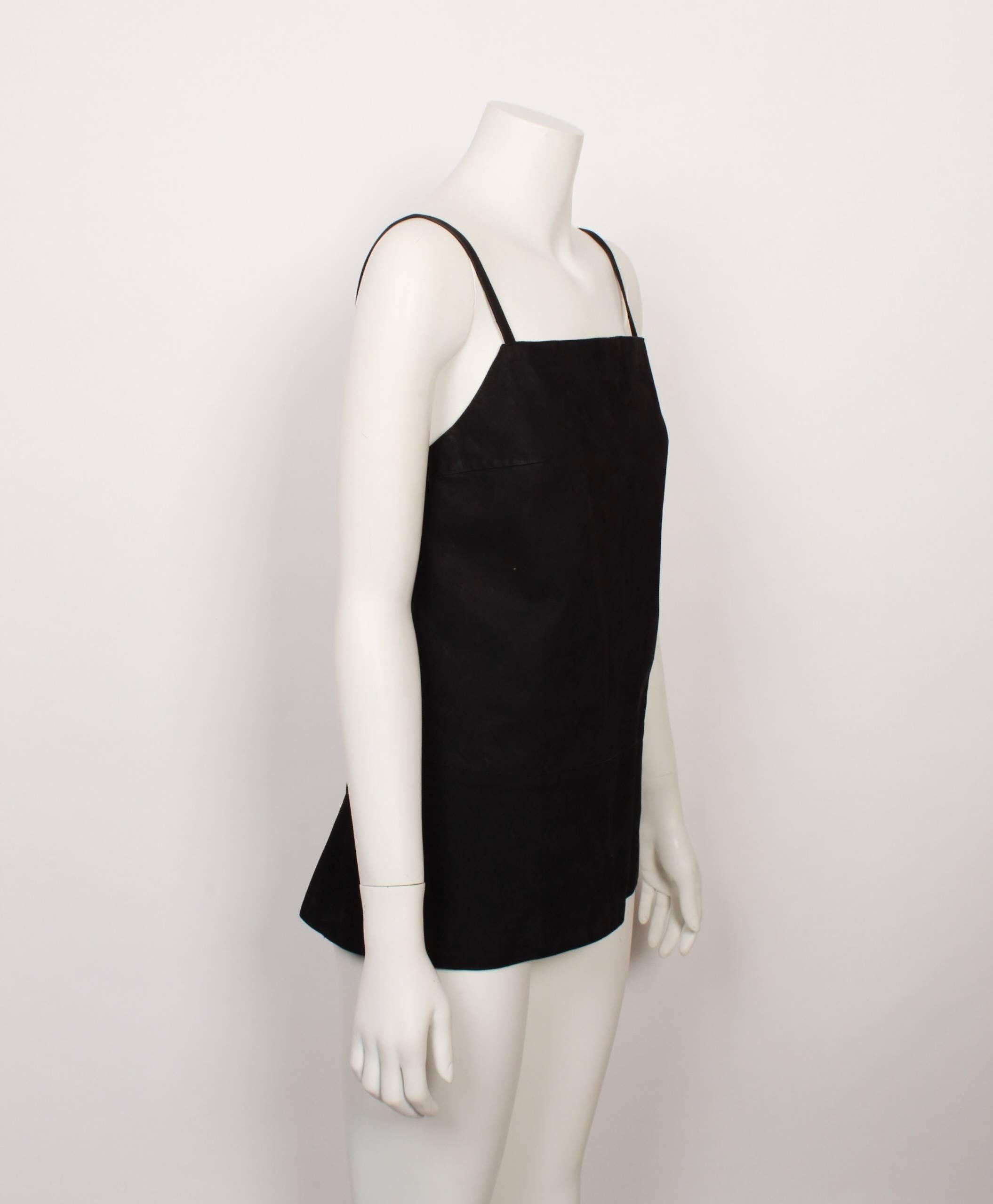 CoSTUME NATIONAL Suede Backless Bib Top In Good Condition For Sale In Melbourne, Victoria
