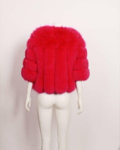 Pink Fox Fur Jacket