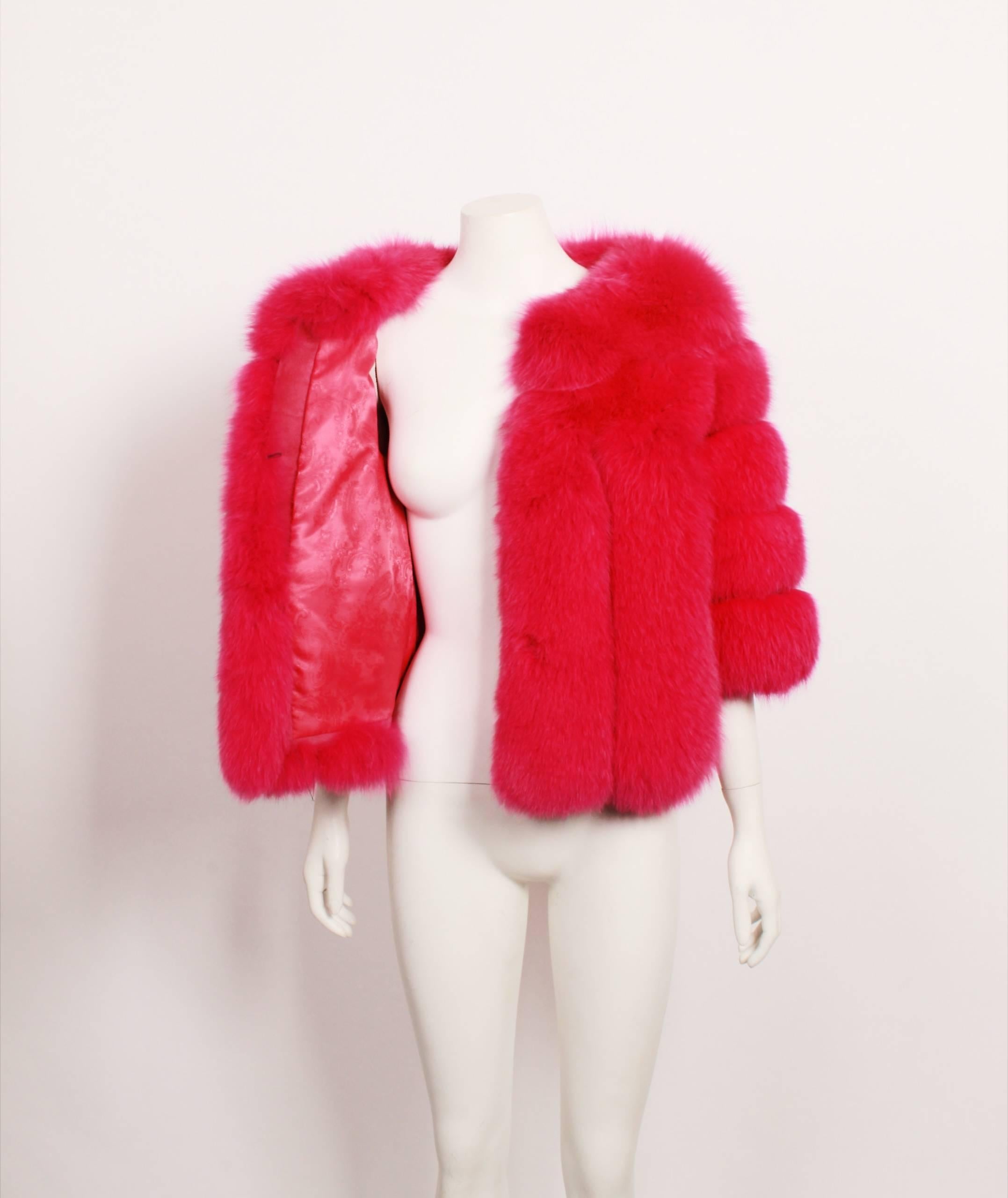 pink fox coat