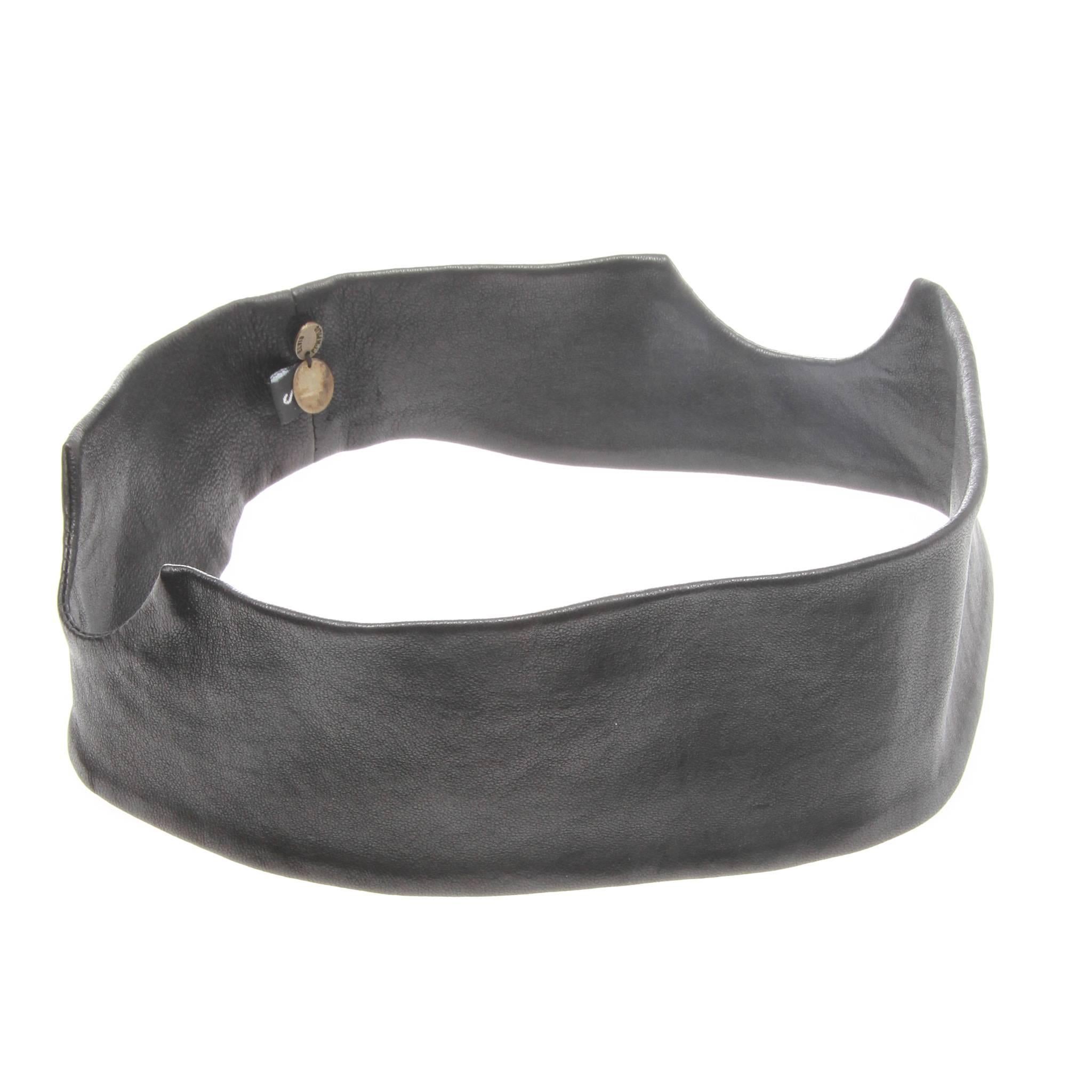 Ann Demeulemeester Leather Head Band For Sale