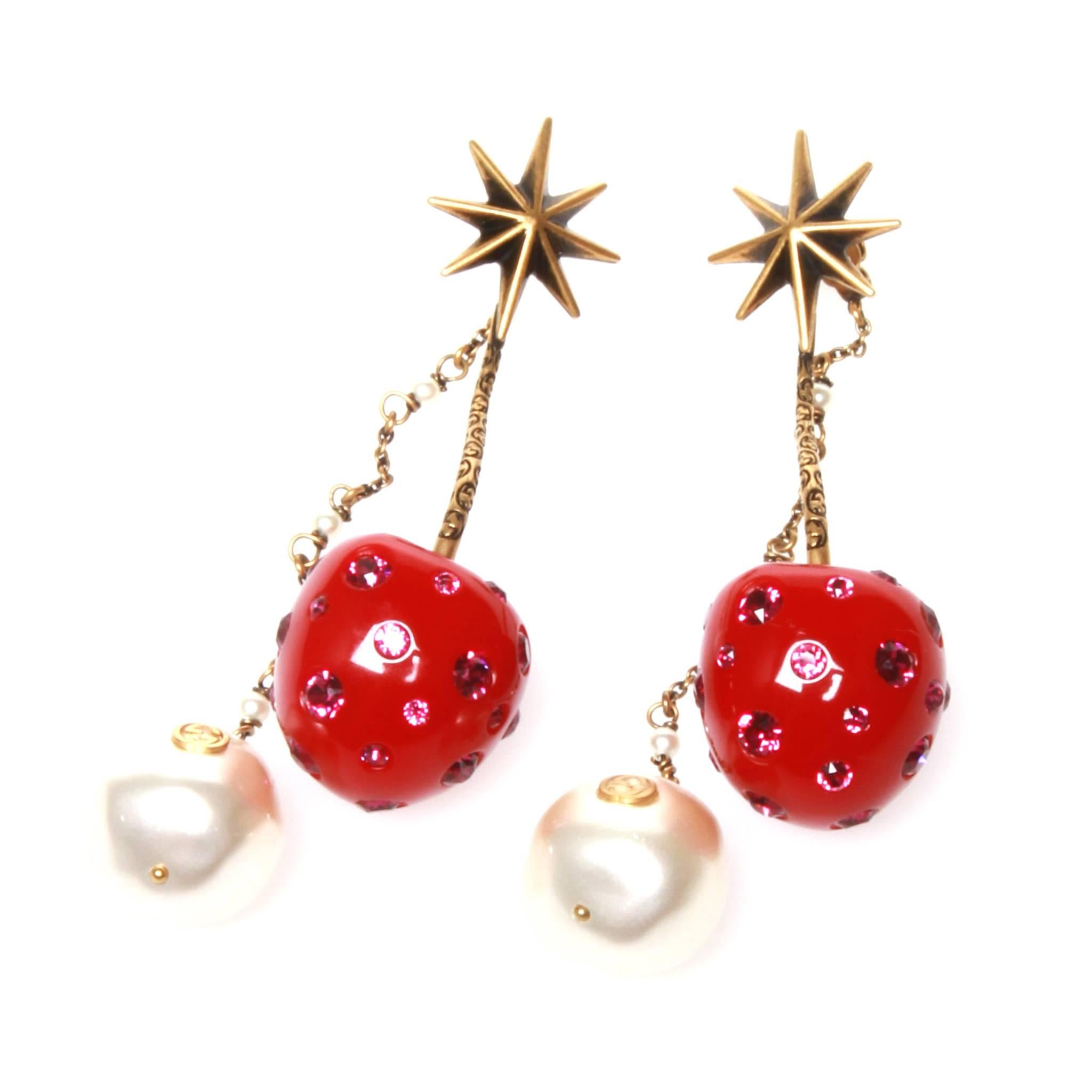 Gucci Cherry Drop Earrings at 1stDibs