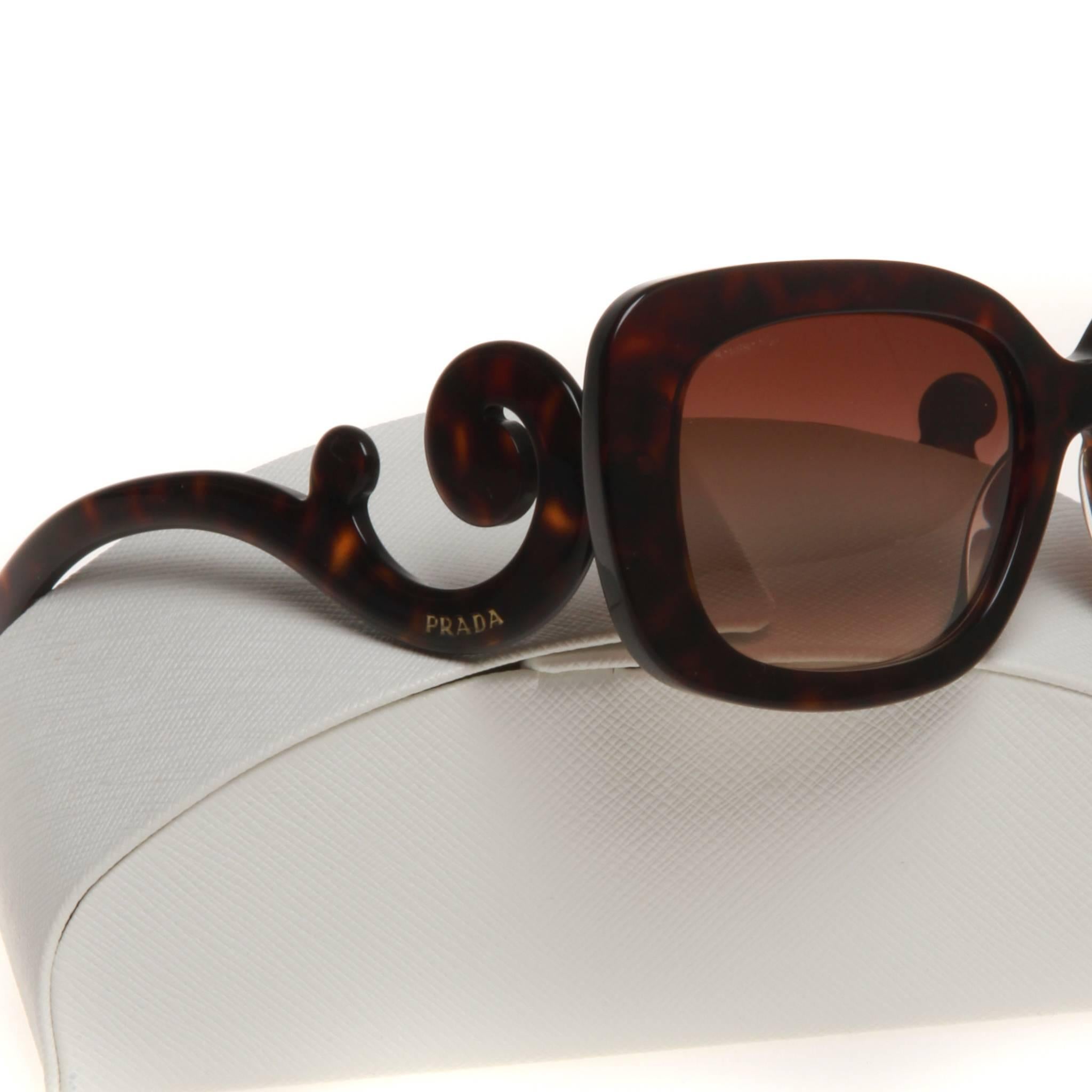 prada baroque sunglasses tortoiseshell