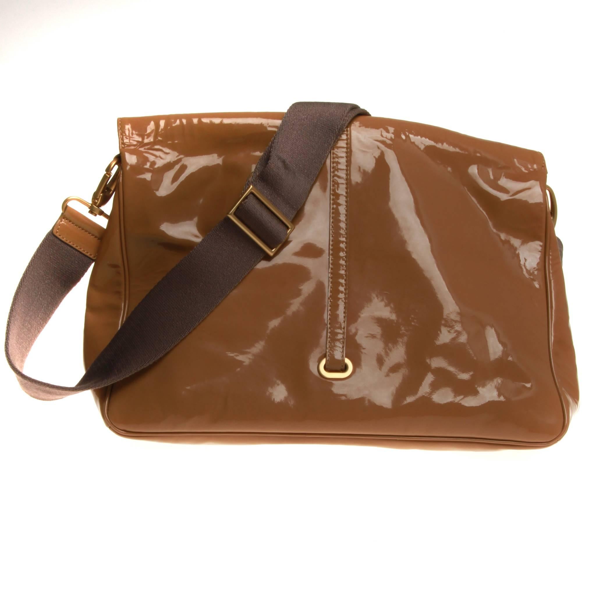 Women's or Men's Beige Patent Jimmy Choo Crossbody Handbag