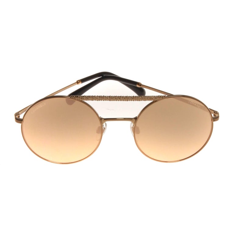 chanel pink gold sunglasses