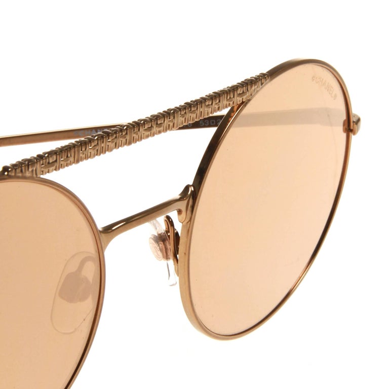 Chanel rose gold sunglasses at 1stDibs  chanel 4232, rose gold chanel  sunglasses, chanel rose bronze