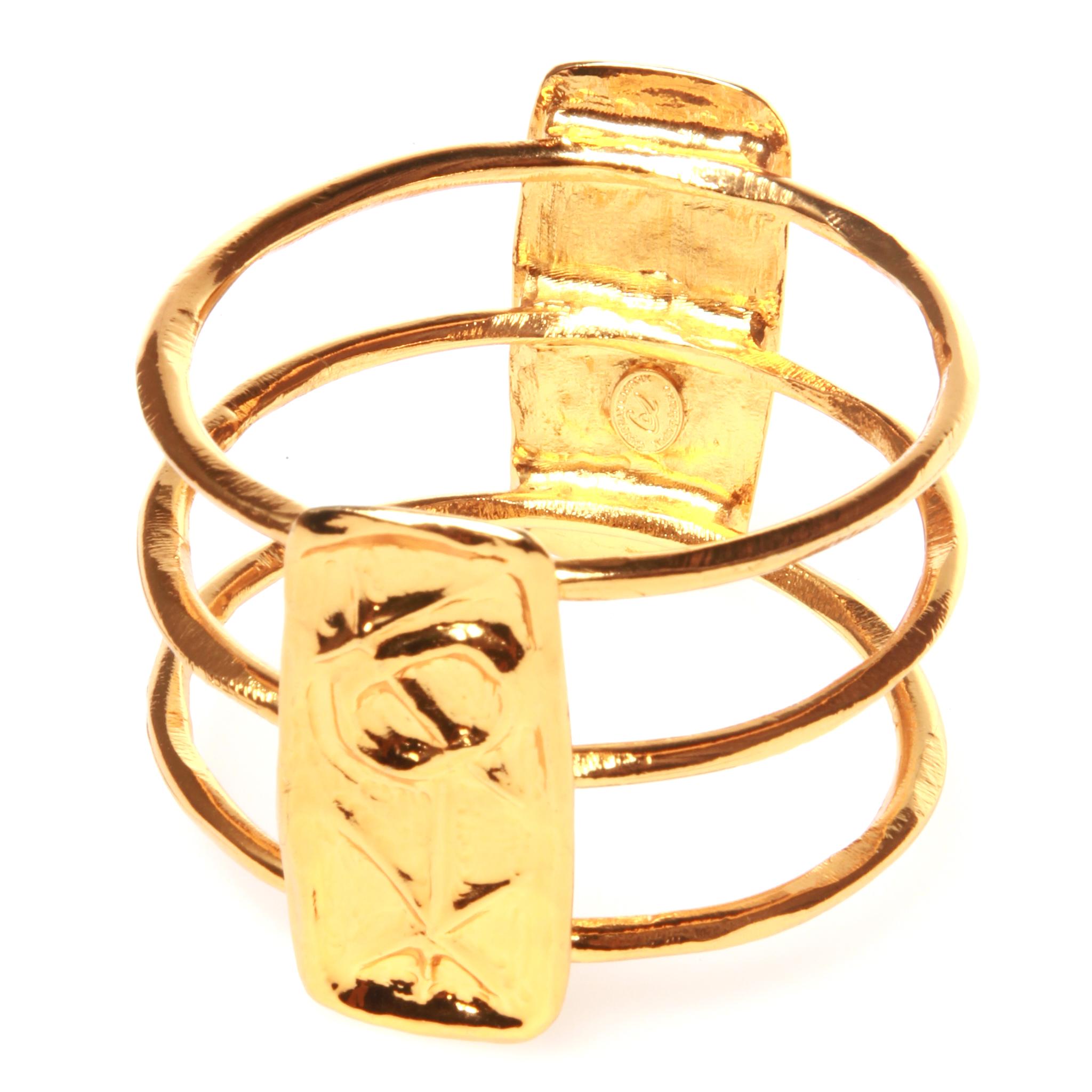 Christian Lacroix gold bracelet with authentic box 
