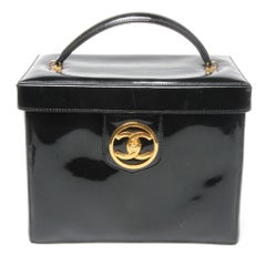 Chanel patent leather makeup case