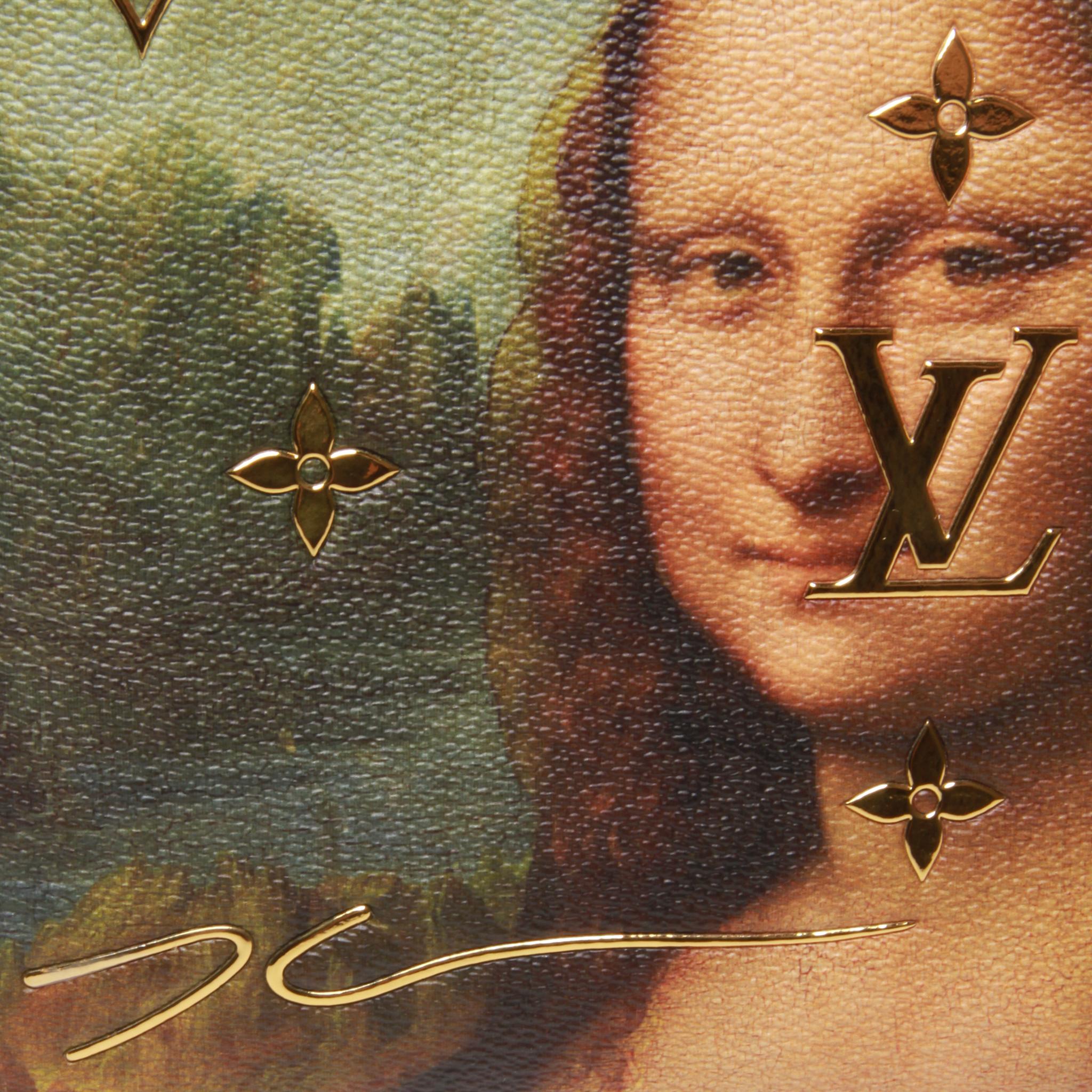 LV Jeff Koons Da Vinchi, Mona Lisa portrait wallet with authentic box in excellent condition