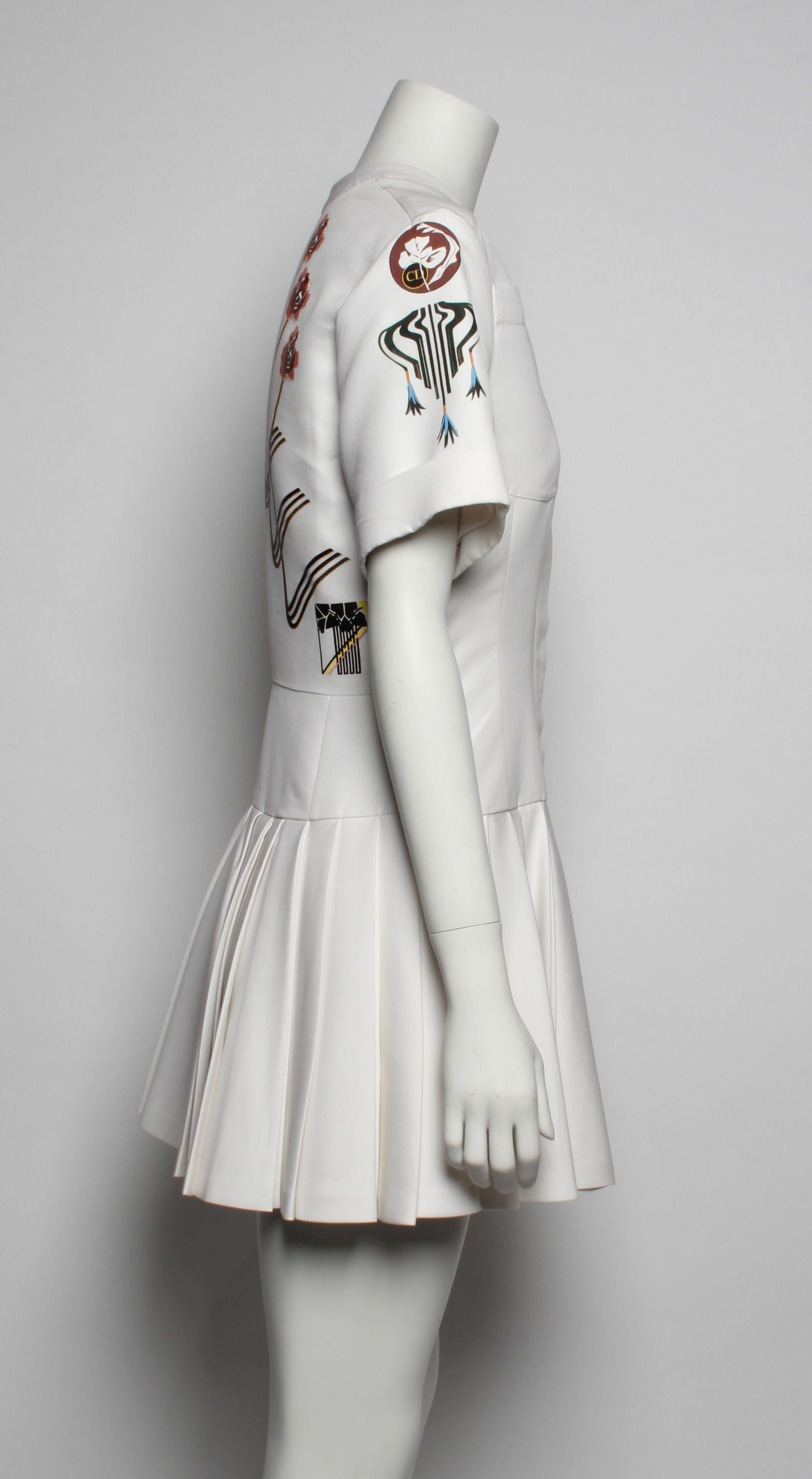 dior white mini dress