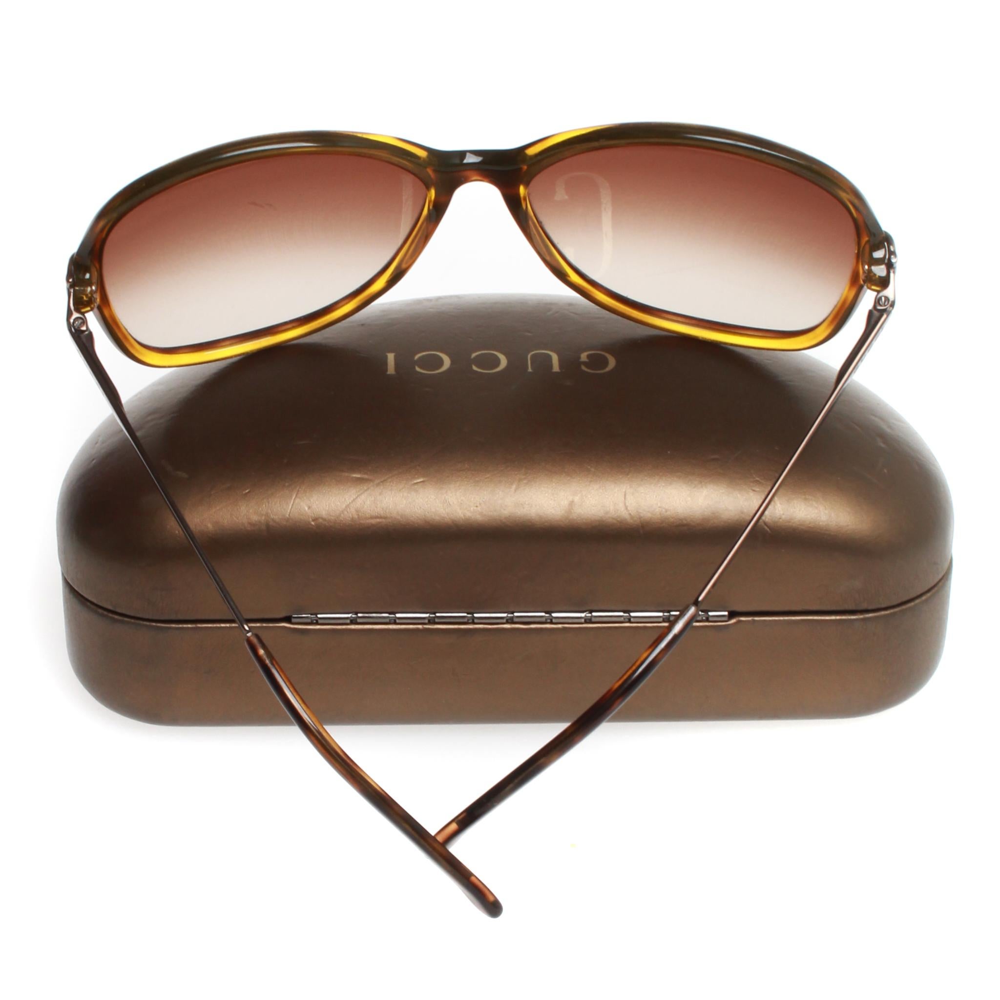 Brown Gucci brown tortoiseshell sunglasses 