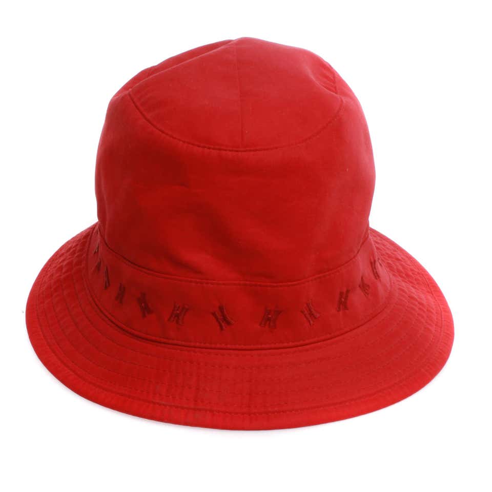 Hermes Red Bucket Hat Catalan Multi at 1stDibs | hermes bucket hat