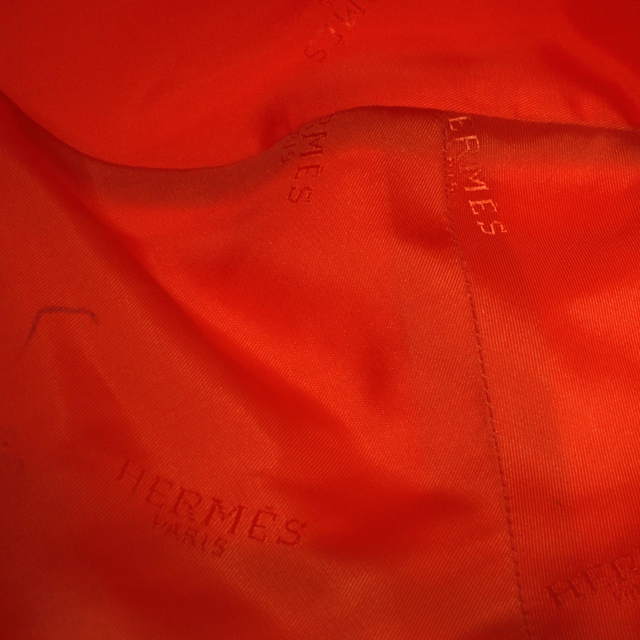 Women's Hermes Orange Bucket Hat embroidered H logo around band
