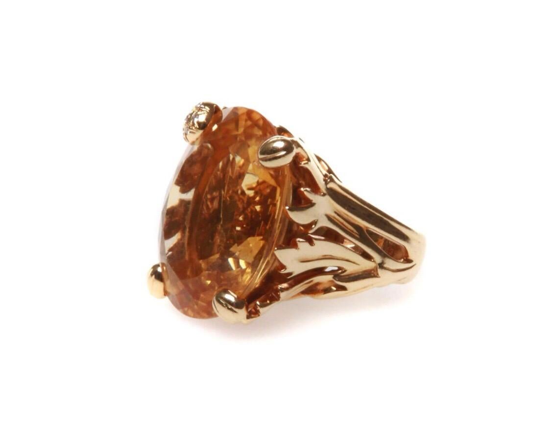 Christian Dior 'Miss Dior' Citrine 18ct Gold Setting with Diamond Accent In Good Condition For Sale In Melbourne, Victoria