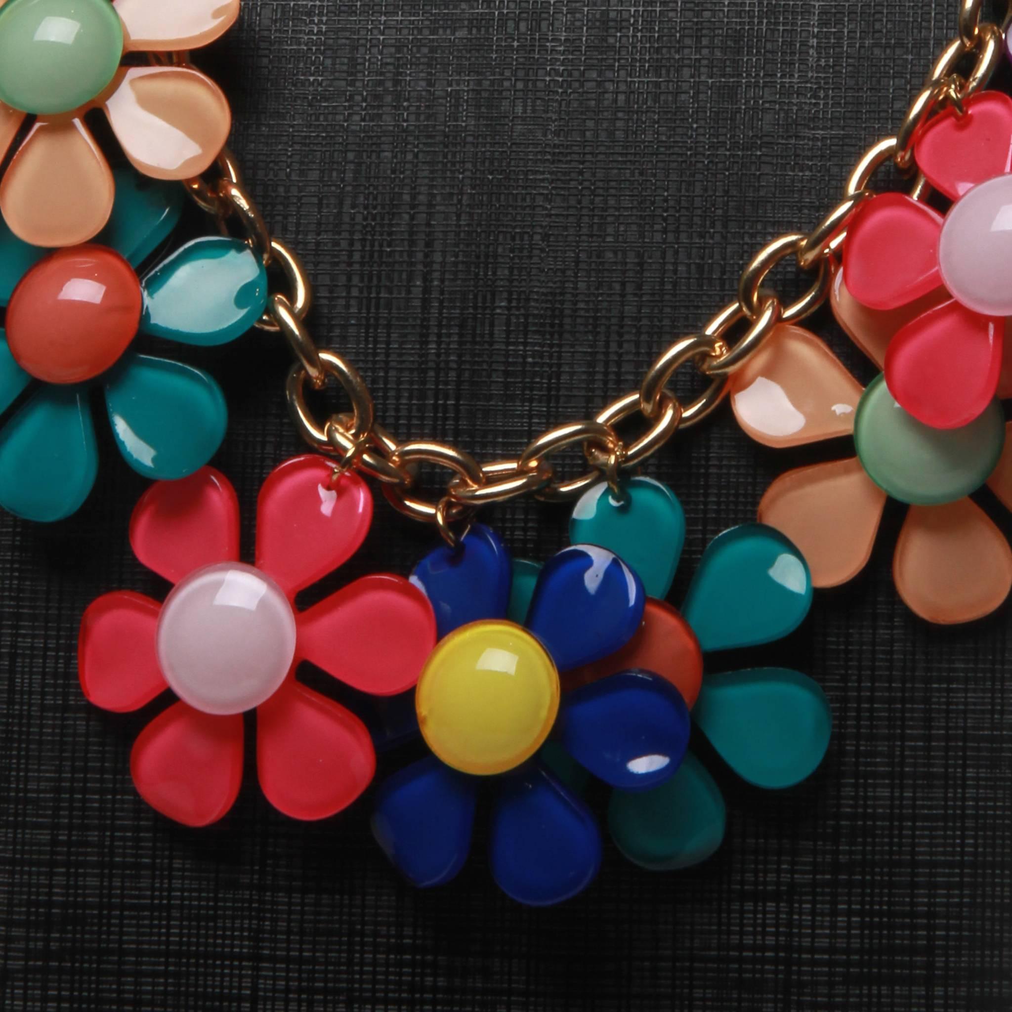 lucite flower necklace