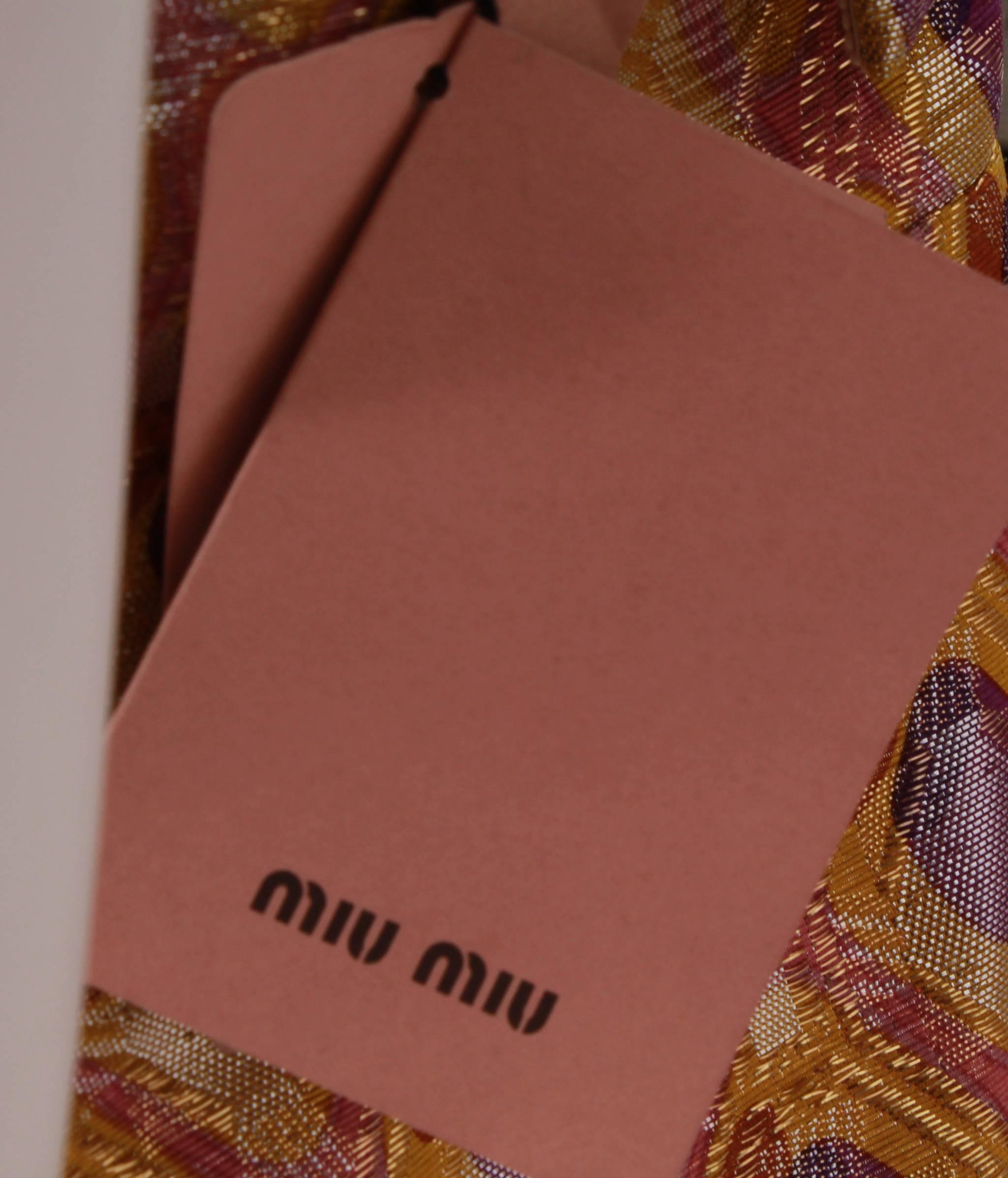 MIU MIU Printed Lame` Dress 5