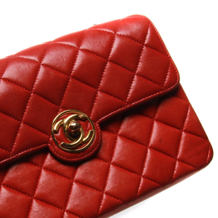 Chanel Vintage Red Mini Classic Flap Bag at 1stDibs chanel red mini