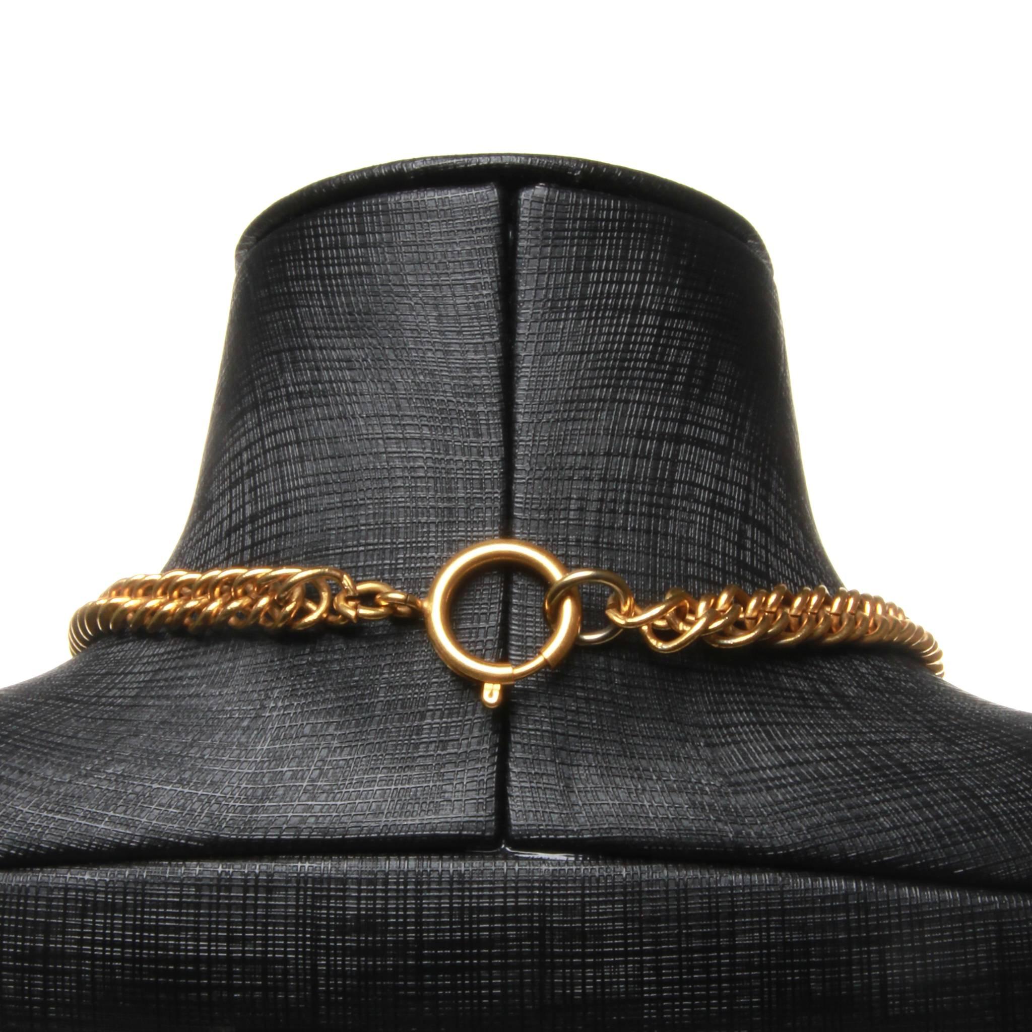 Rare Vintage Chanel Gold Plate Hat & Classic Flap Charm Necklace In Good Condition In Melbourne, Victoria