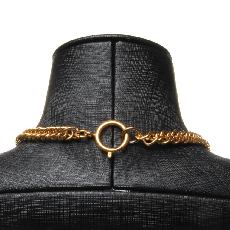 Rare Vintage Chanel Gold Plate Hat and Classic Flap Charm Necklace at