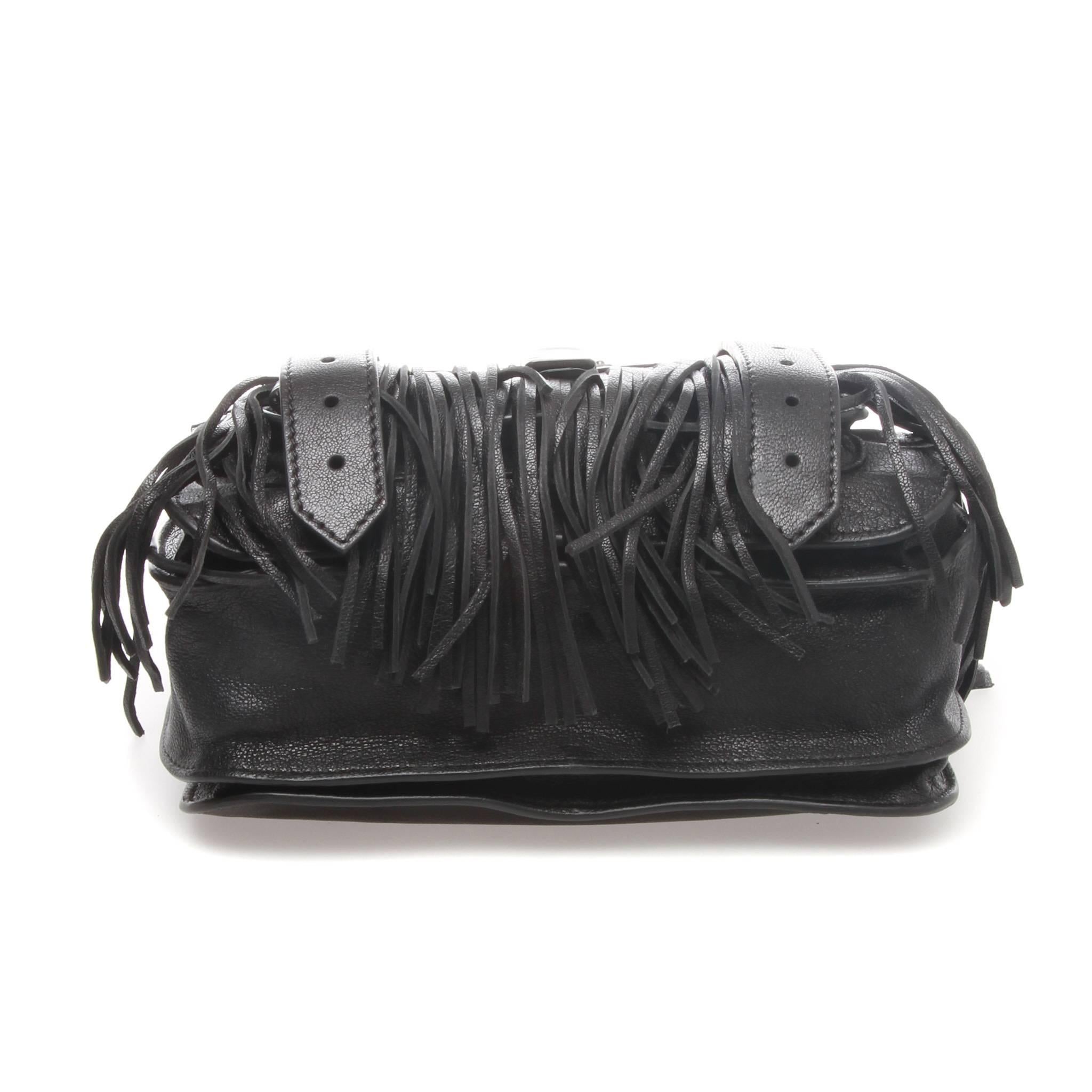 Black Proenza Schouler PS1 Fringed Mini Crossbody Bag