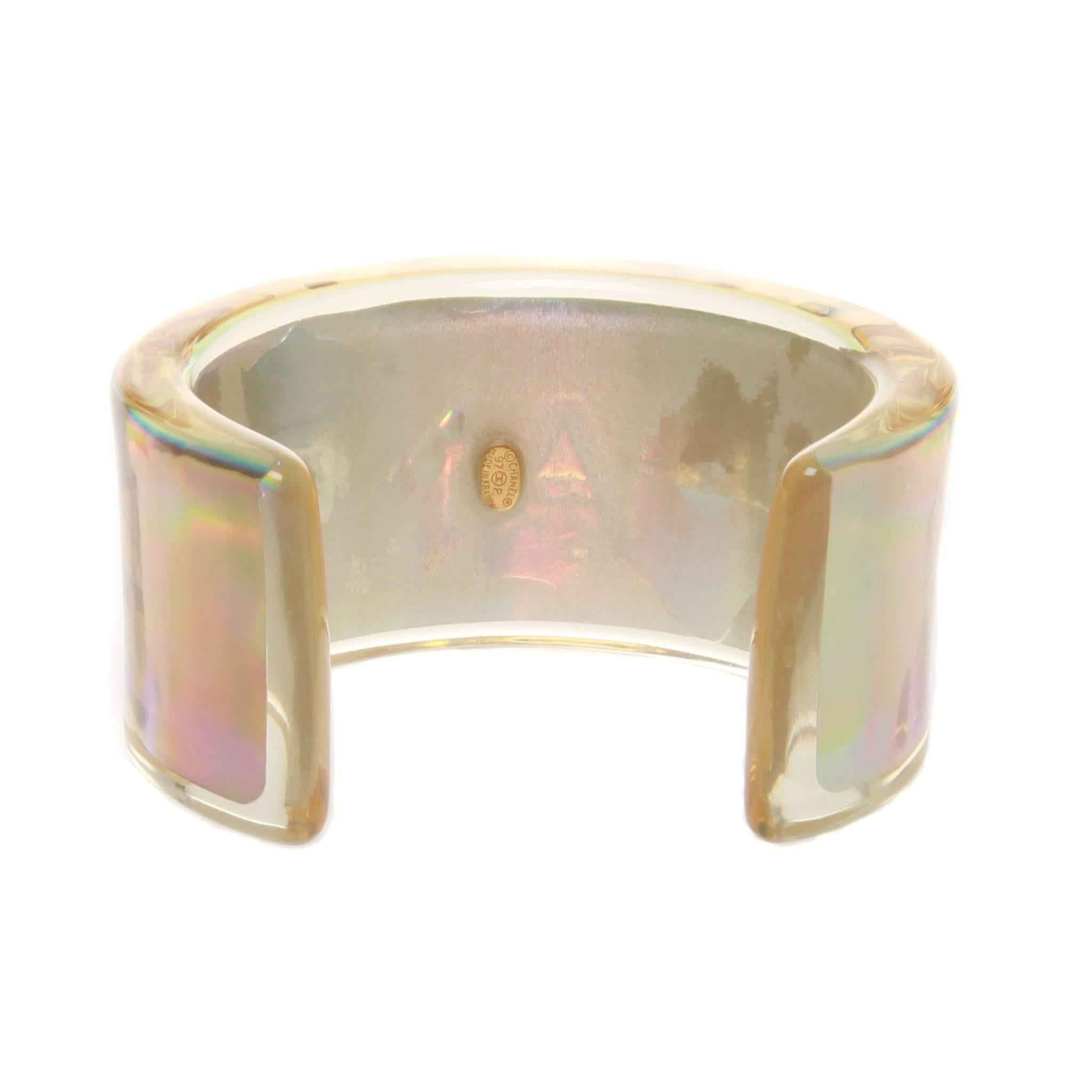 Chanel Spring 97 Holographic Cuff In Good Condition In Melbourne, Victoria