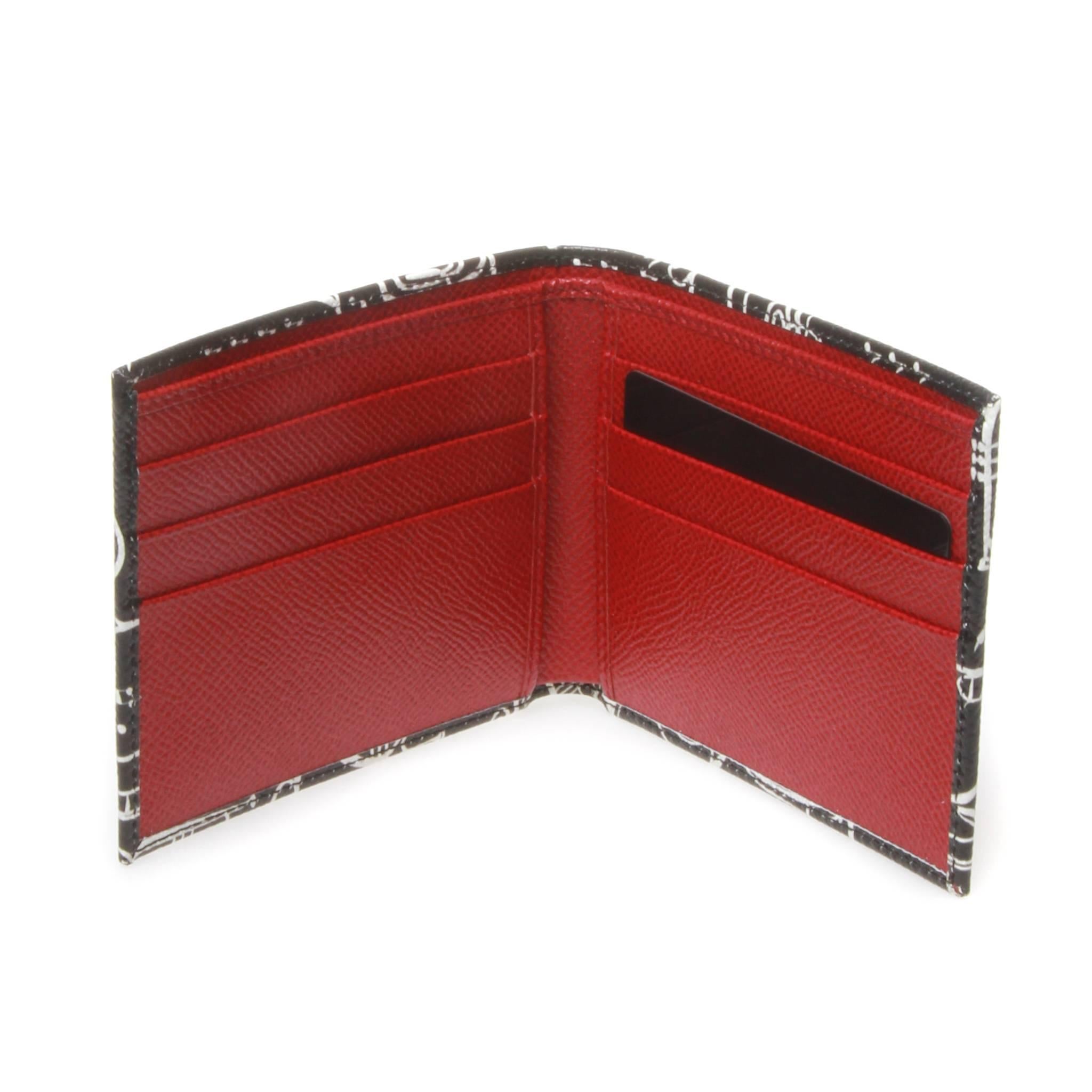Dolce and Gabbana Horn Saffiano Bi Fold  Wallet In New Condition In Melbourne, Victoria