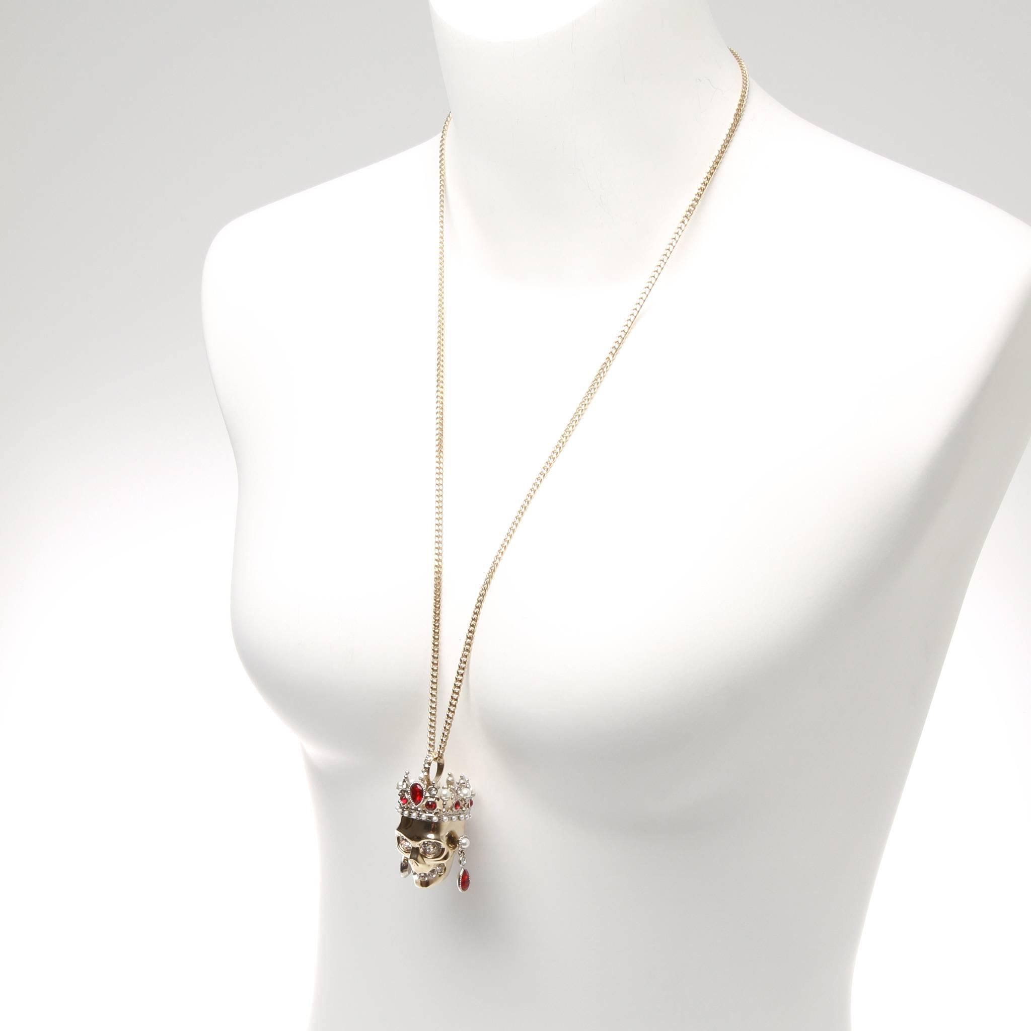 alexander mcqueen skull necklace